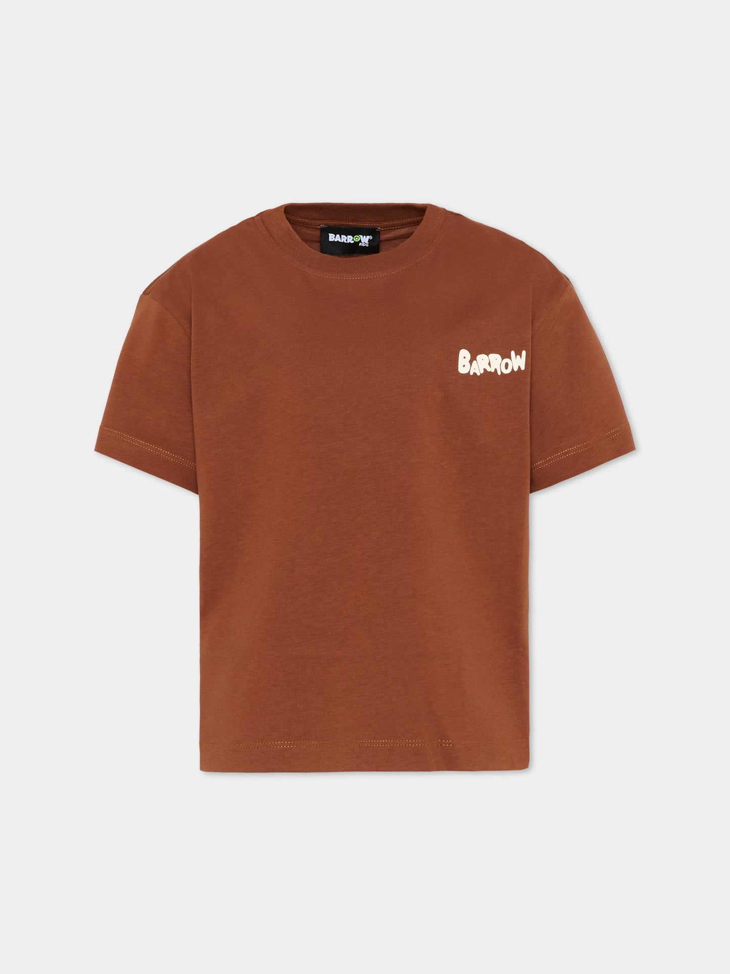 T-Shirt marrone per bambini con smile,Barrow,S6BKJUTH008 920
