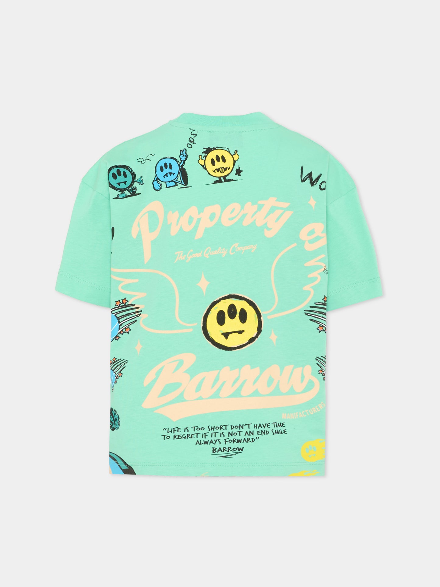 T-Shirt verde per bambini con Teddy Bear,Barrow,S6BKJUTH076 087