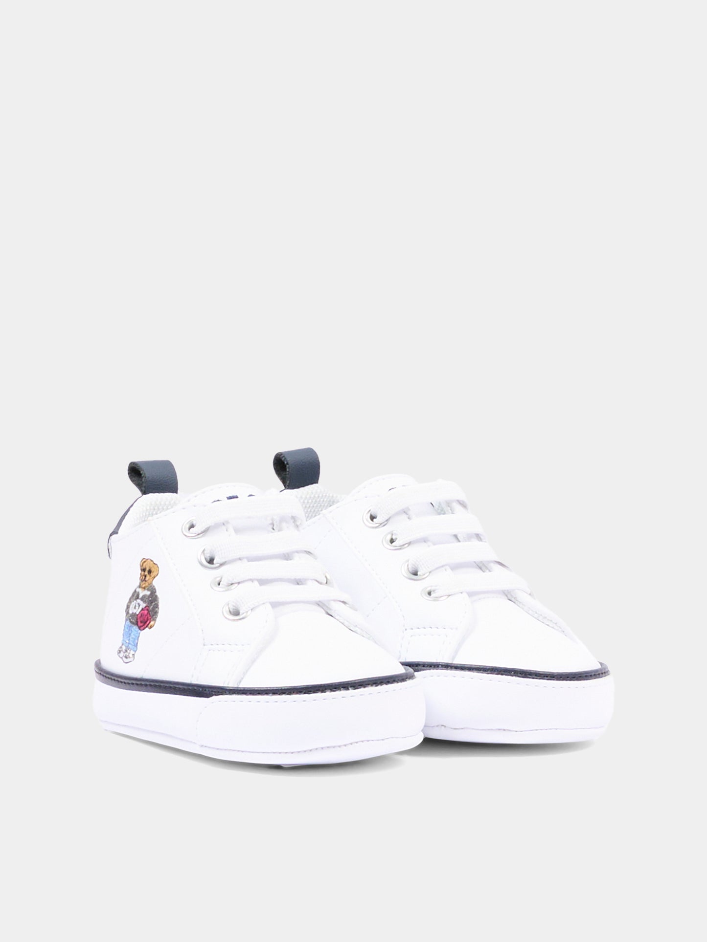 Sneakers bianche Polo Bear per neonati,Ralph Lauren Kids,RL06180101