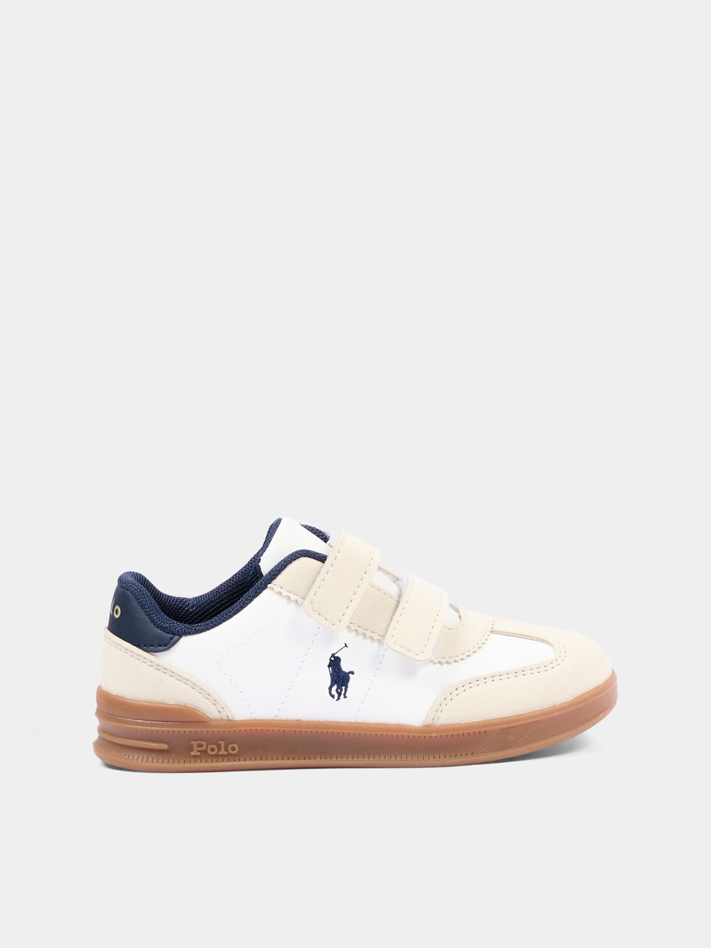 Sneakers bianche per bambini con Polo Pony,Ralph Lauren Kids,RL04949103