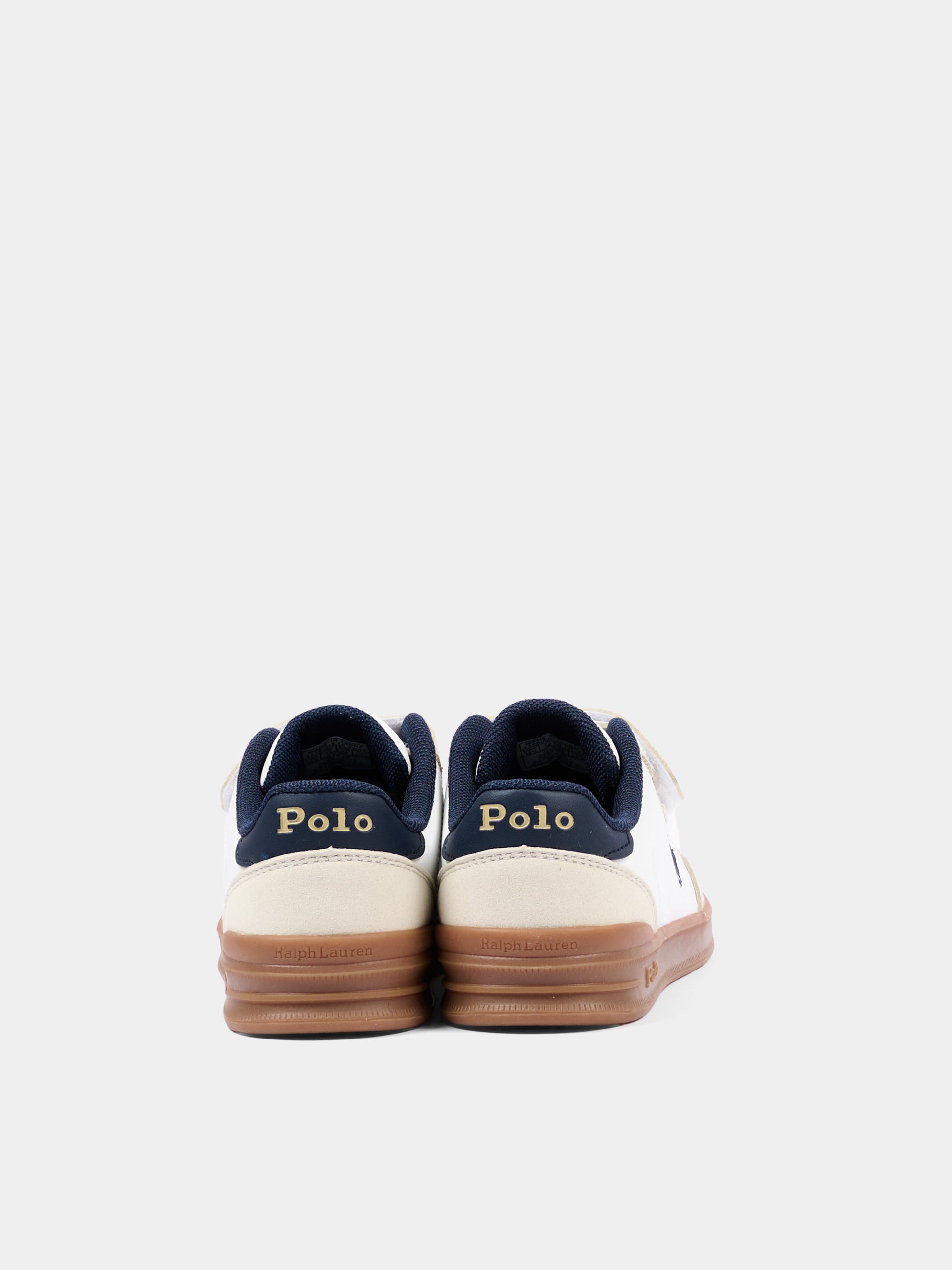 Sneakers bianche per bambini con Polo Pony,Ralph Lauren Kids,RL04997103