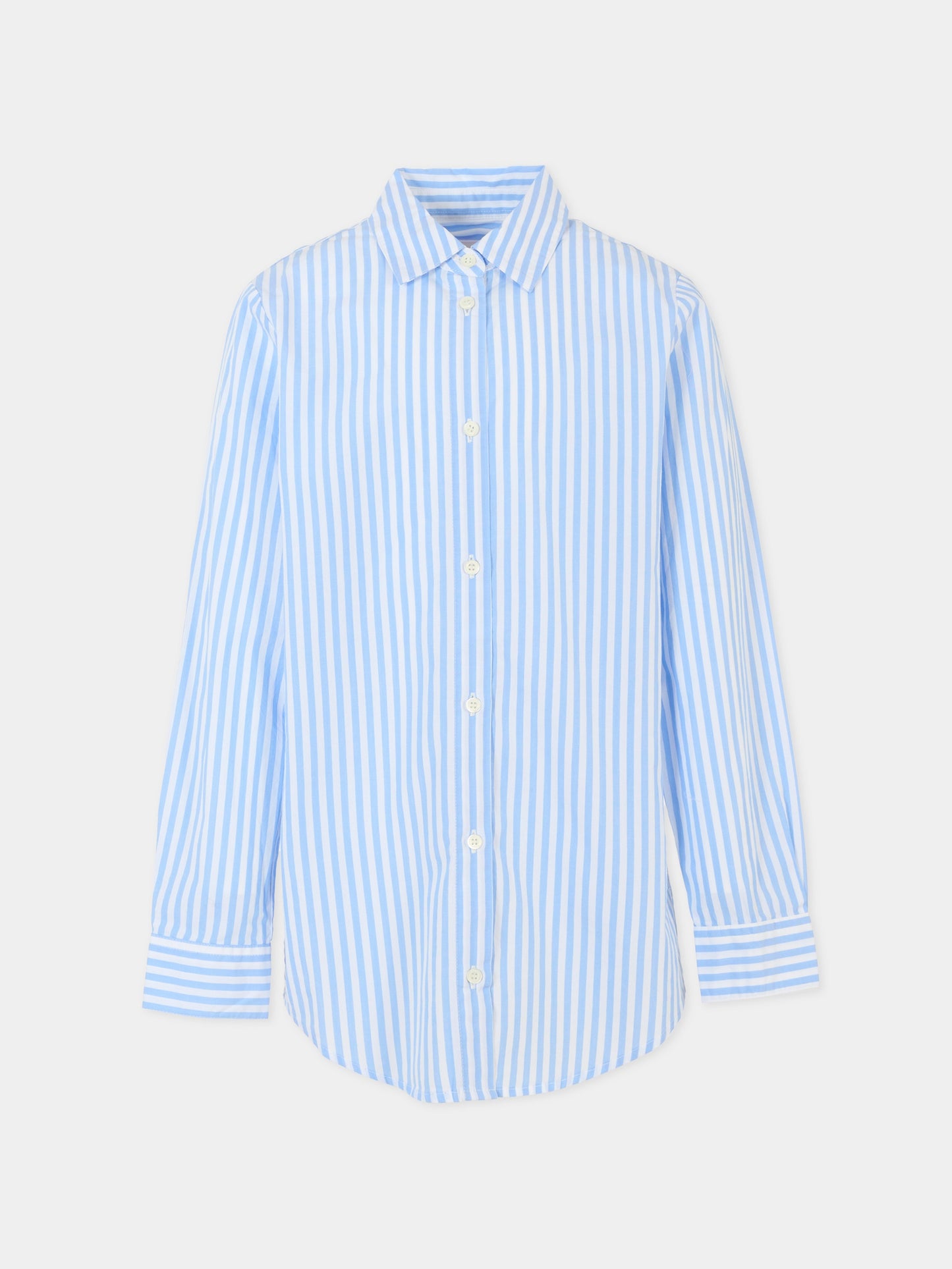 Camicia celeste per bambino con logo blu,Mc2 Saint Barth,BRIG003 03864H