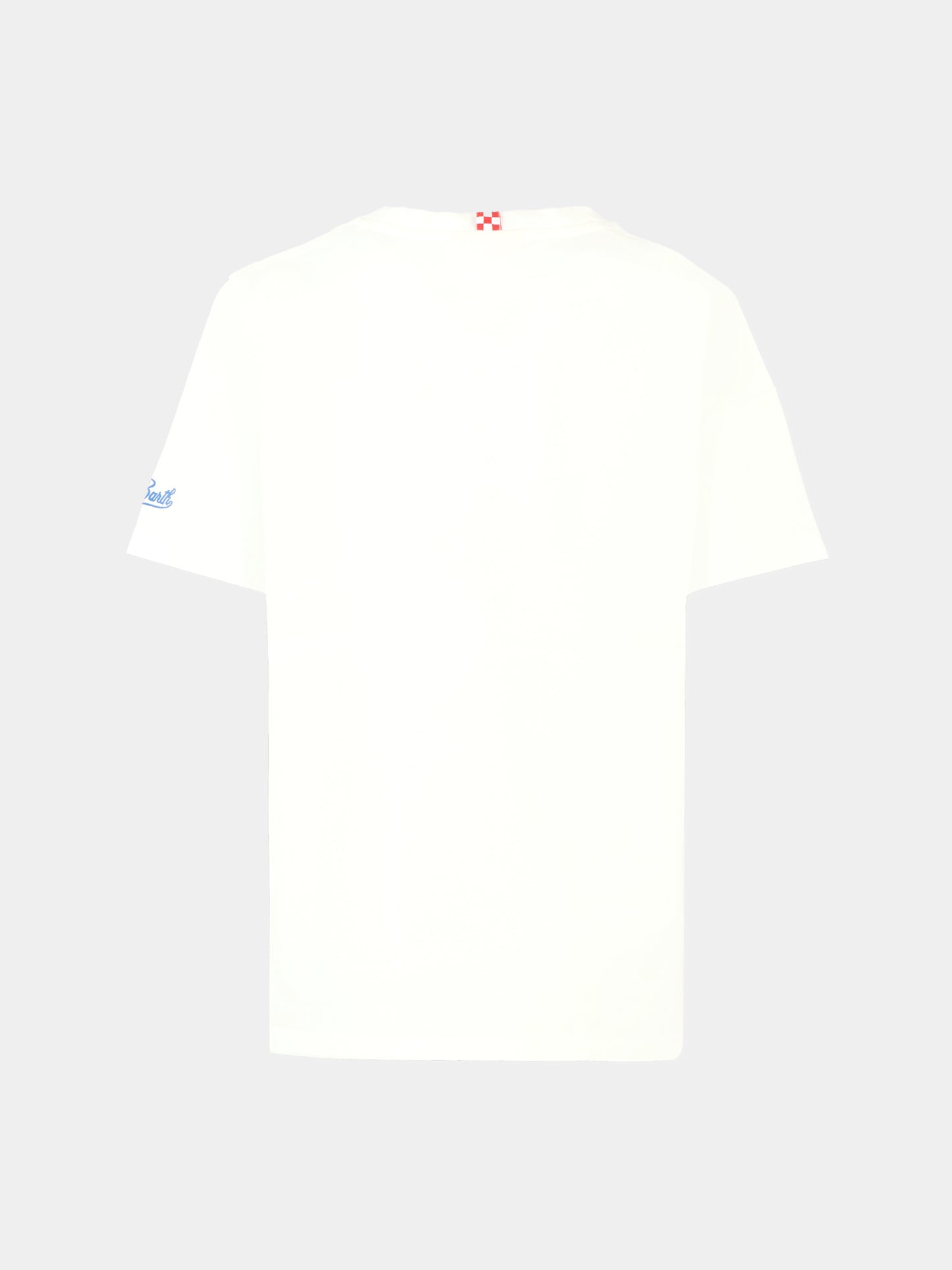 T-shirt bianca per bambino con pesce rosso,Mc2 Saint Barth,POT0002 04718H