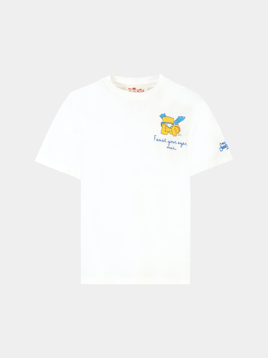 T-shirt bianca per bambino con Bart Simpson,Mc2 Saint Barth,TSH0001 04482H