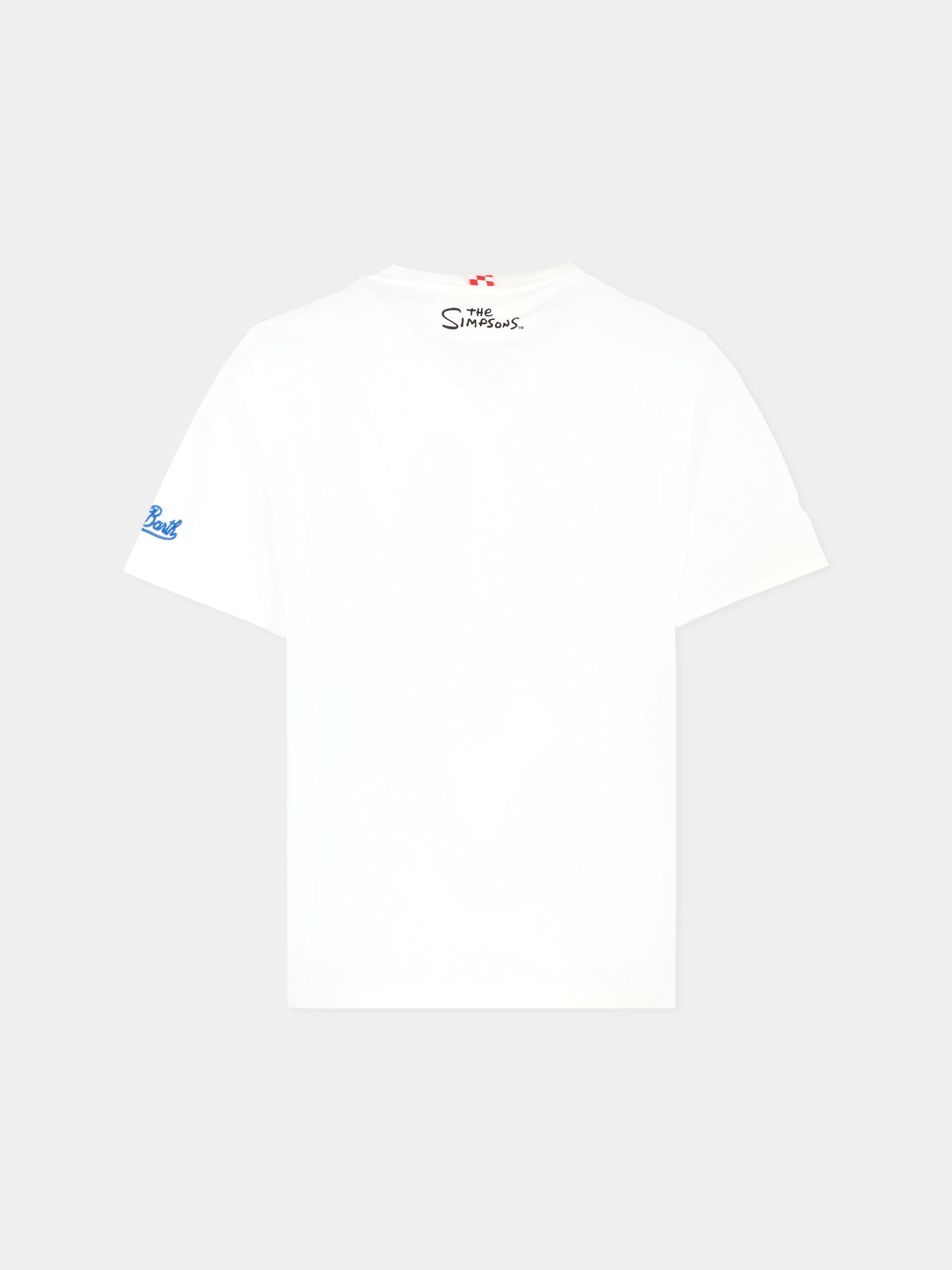 T-shirt bianca per bambino con Bart Simpson,Mc2 Saint Barth,TSH0001 04482H