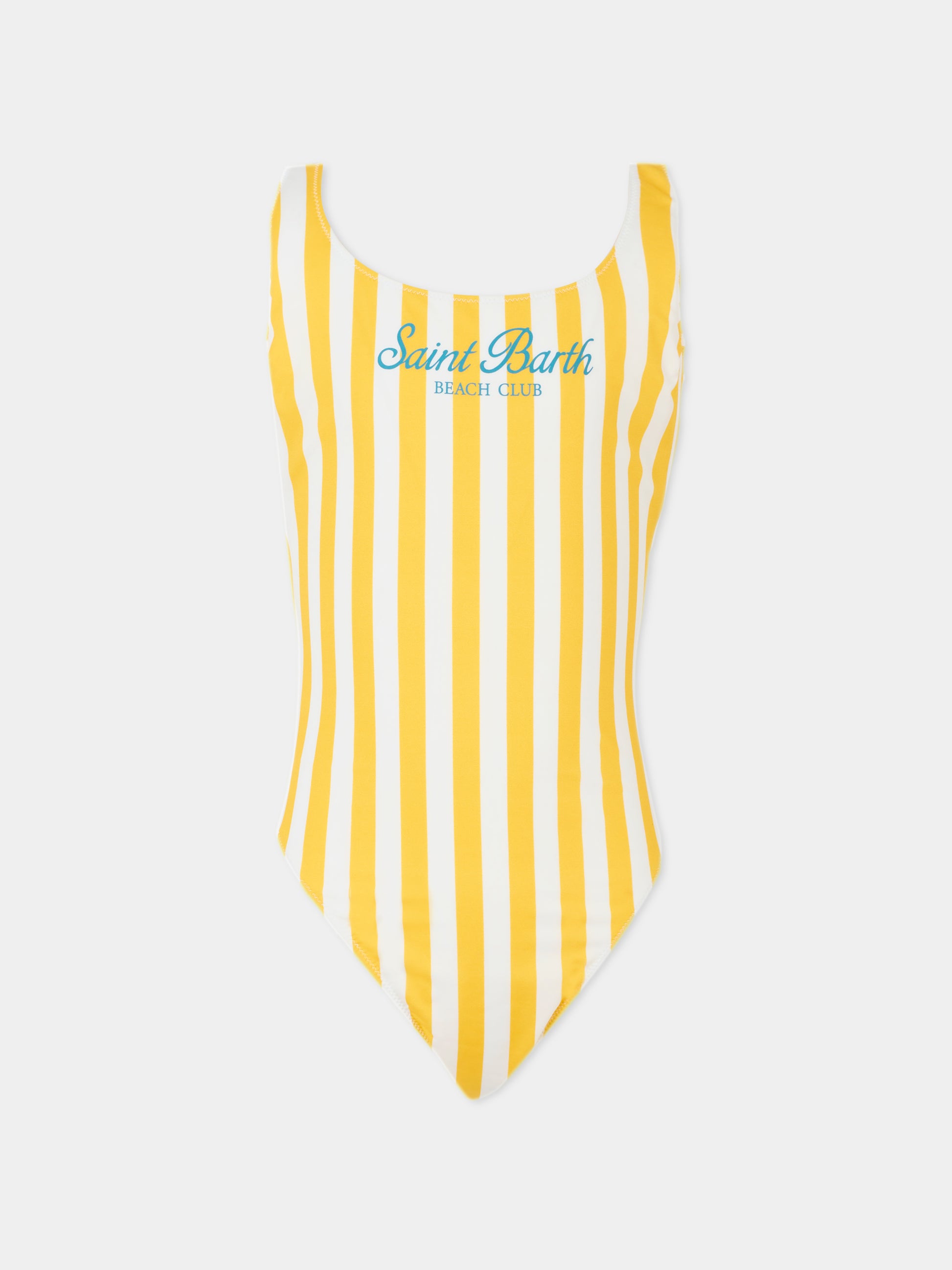 Costume intero giallo per bambina con logo,Mc2 Saint Barth,CARA001 01472H