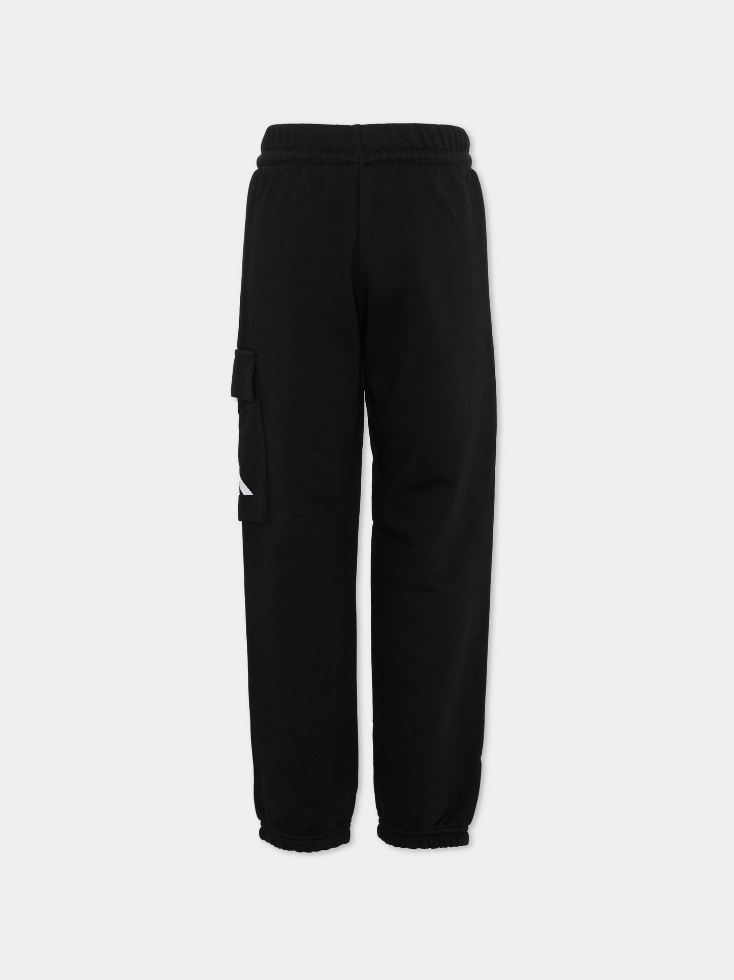 Pantaloni sportivi neri per bambini con logo,Adidas,JC9754