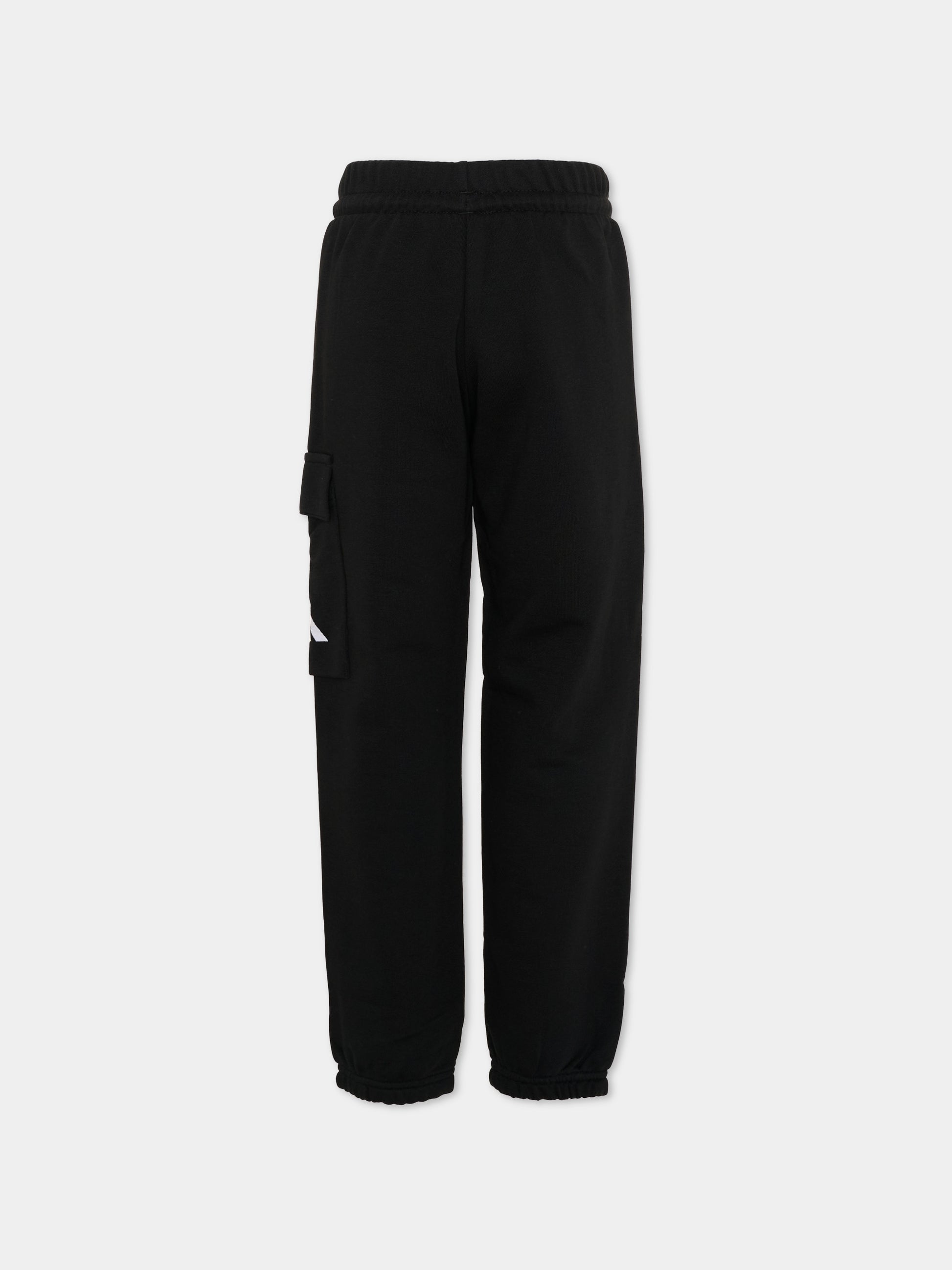 Pantaloni sportivi neri per bambini con logo,Adidas,JC9754