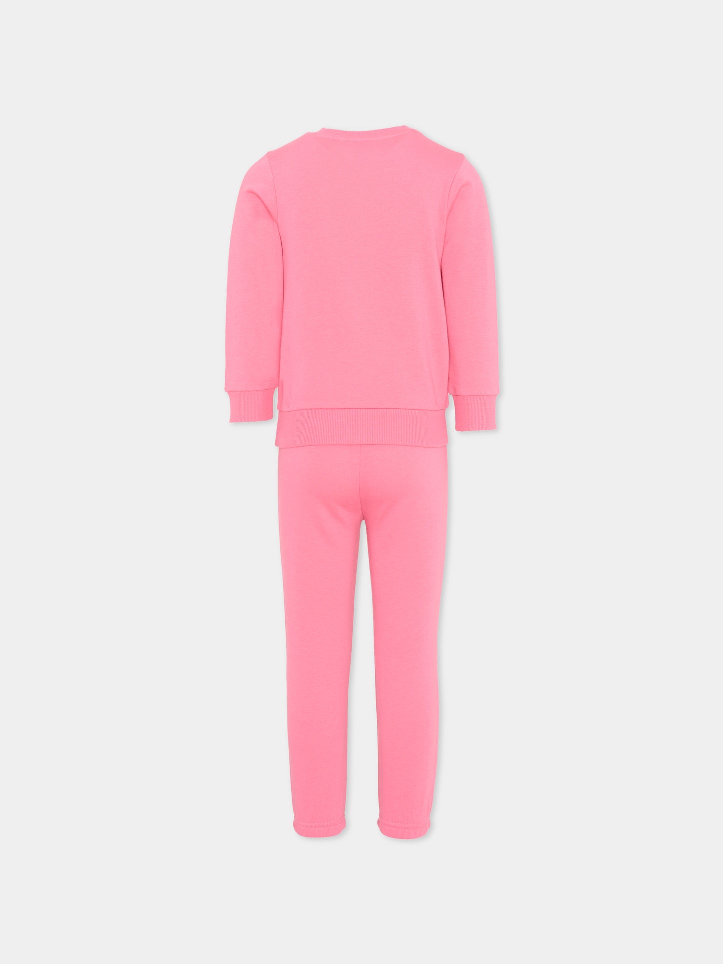 Completo sportivo rosa per bambina con logo,Adidas,JW2462