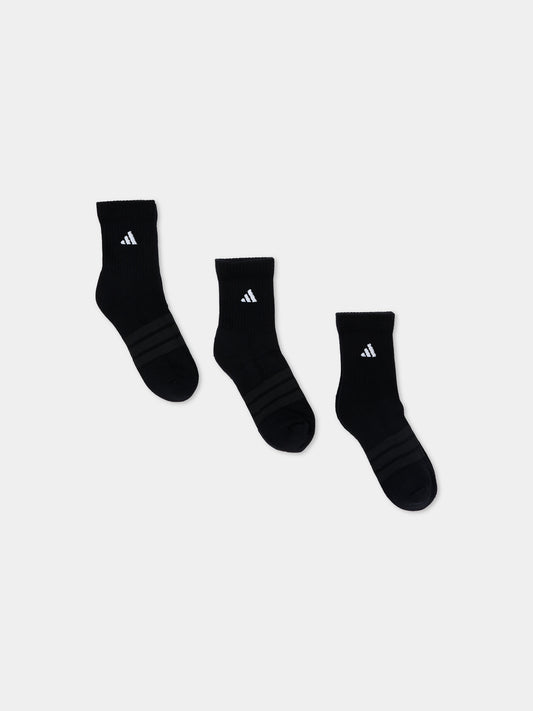 Calzini neri per bambini con logo,Adidas,JZ0527