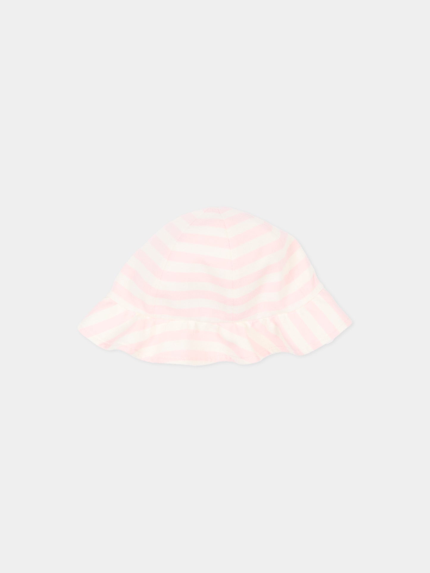Cloche rosa per neonata reversibile con logo,Moncler Kids,L1951 3B00007 M9773 P05