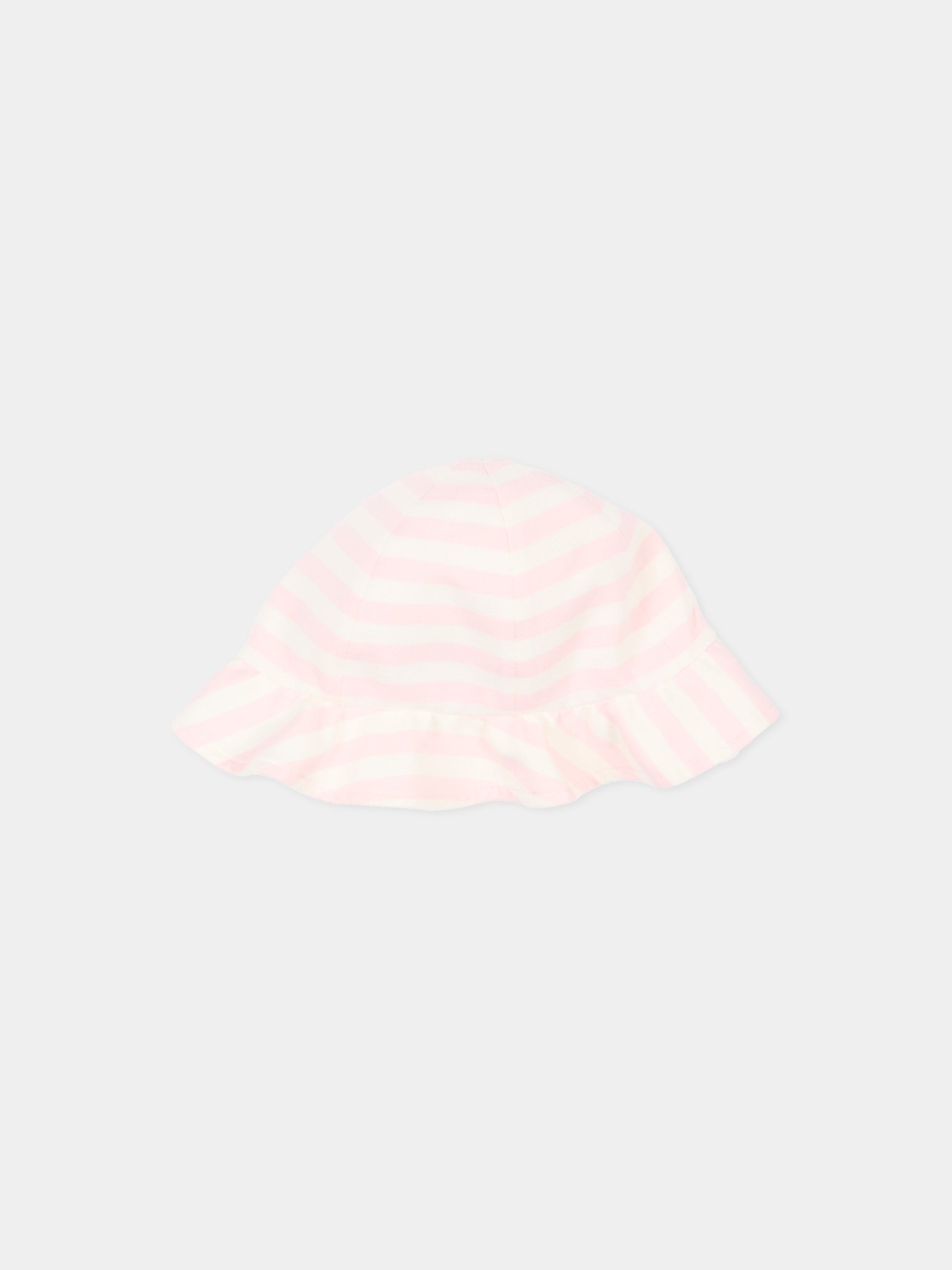 Cloche rosa per neonata reversibile con logo,Moncler Kids,L1951 3B00007 M9773 P05