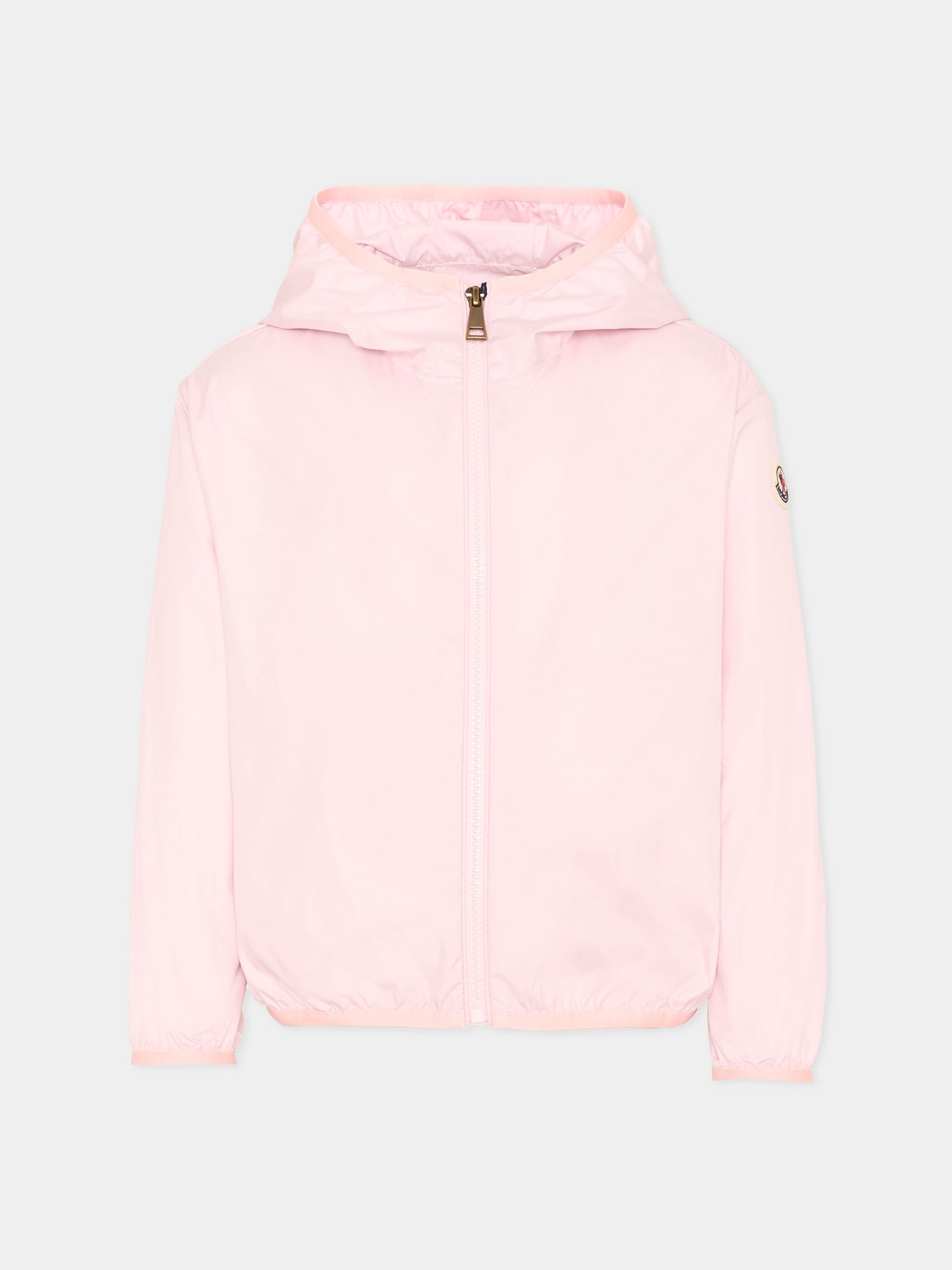 Giacca a vento rosa Fegeo per bambina con logo,Moncler Kids,L1954 1A00083 54AQE 50D