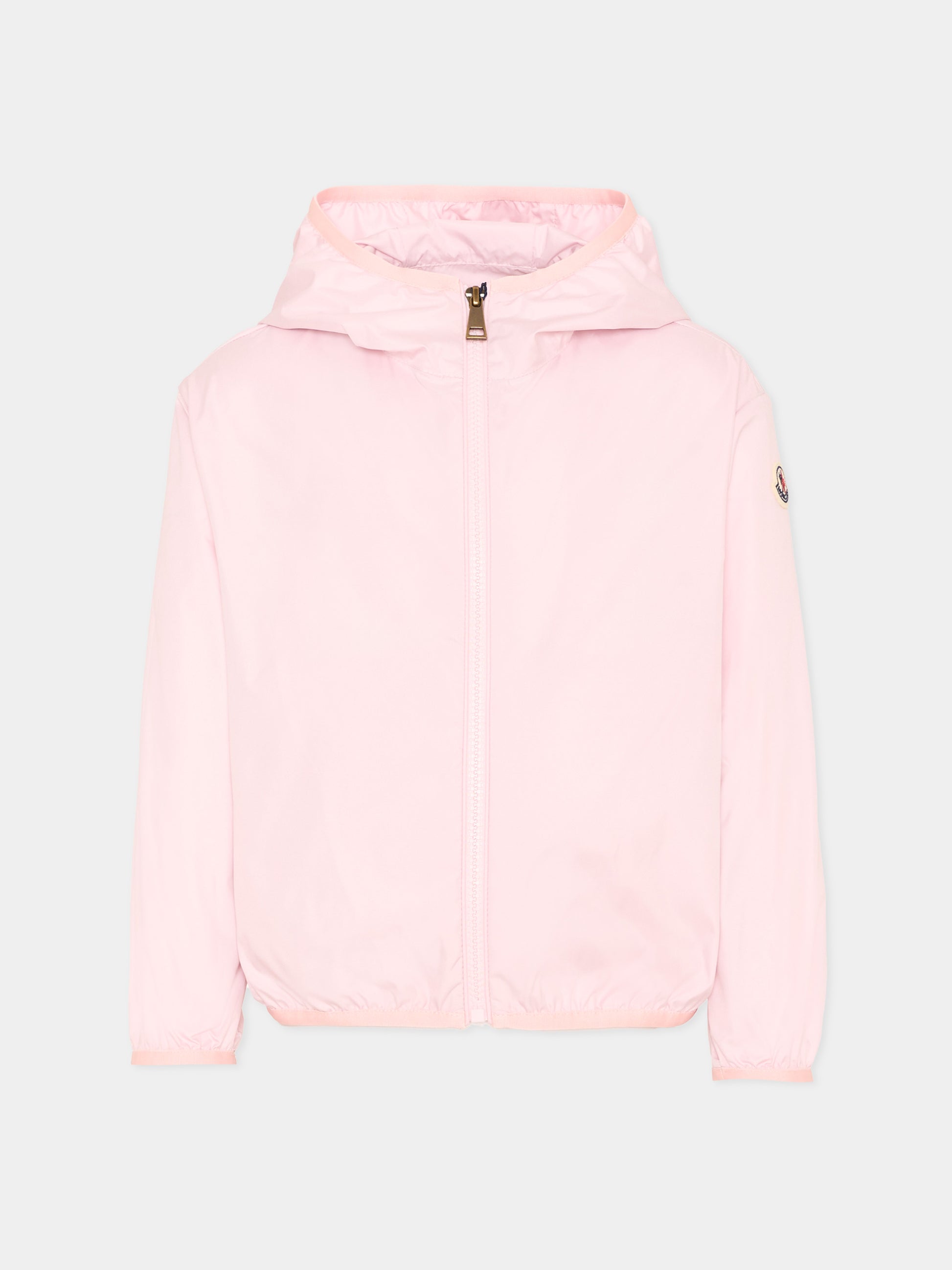 Giacca a vento rosa Fegeo per bambina con logo,Moncler Kids,L1954 1A00083 54AQE 50D