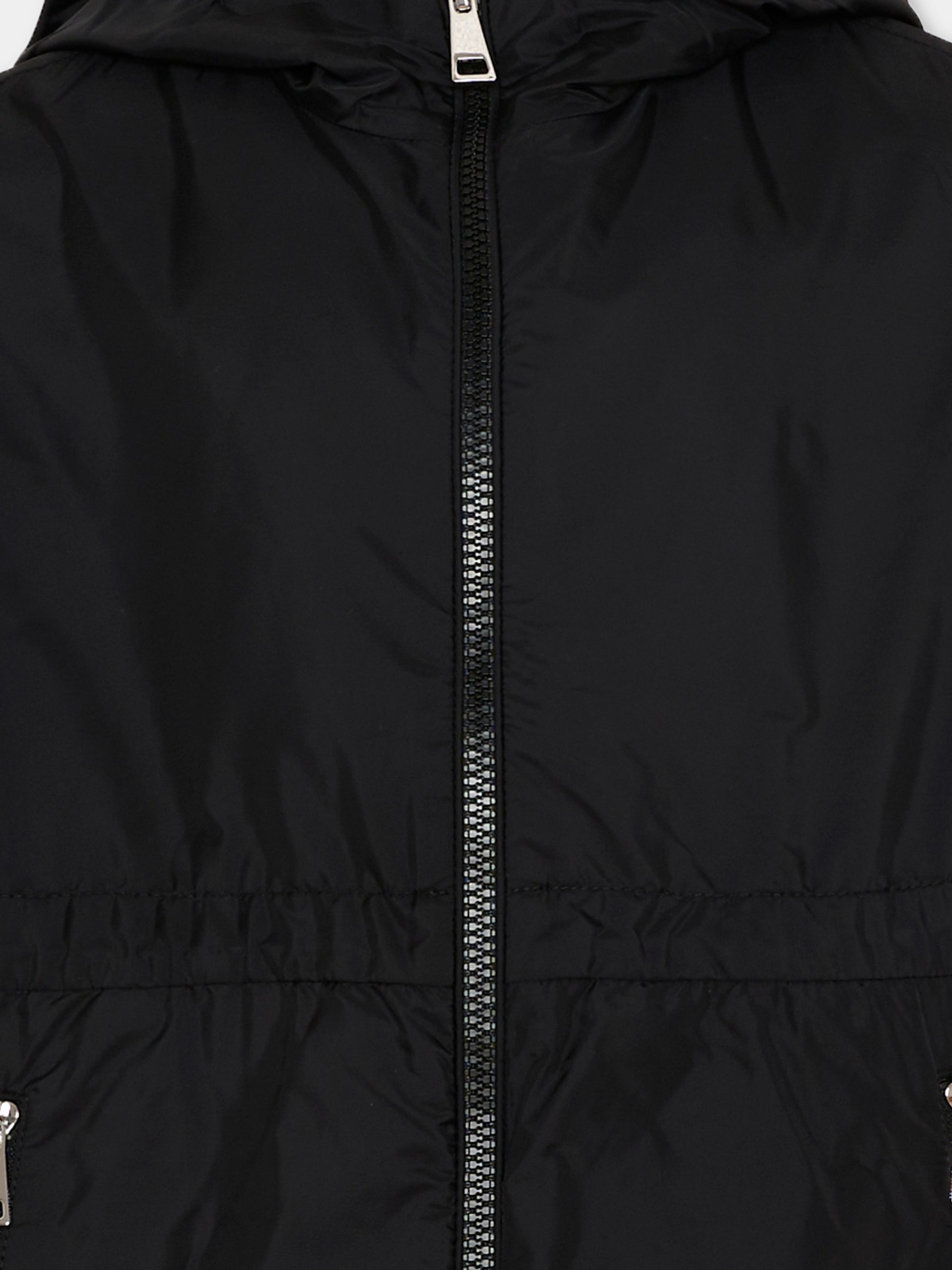 Giacca a vento nera Wete per bambina con logo,Moncler Kids,L1954 1A00084 53A5E 999