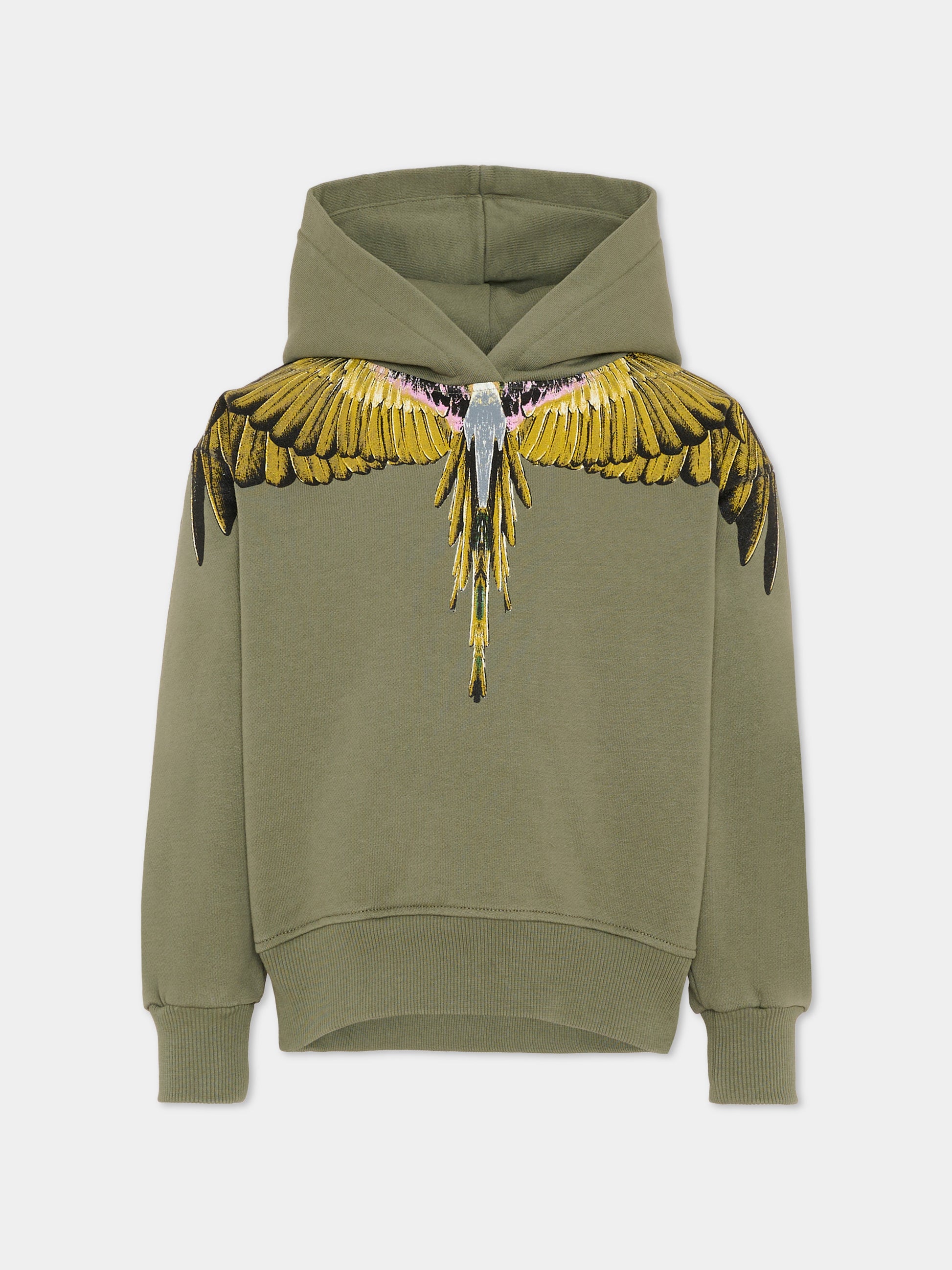 Felpa verde per bambino con ali,County Of Milan Kids,S6CMJBHS022 082