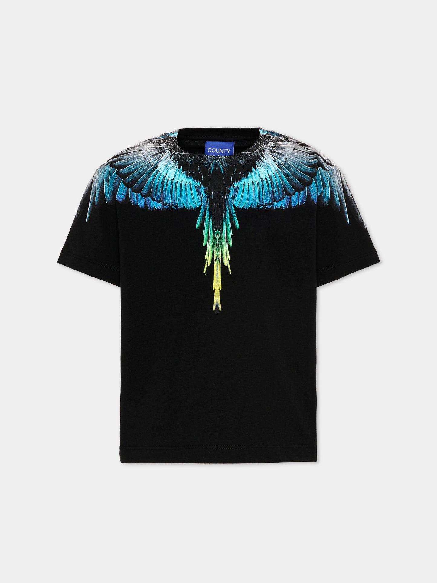 T-shirt nera per bambino con ali,County Of Milan Kids,S6CMJBTH017 110