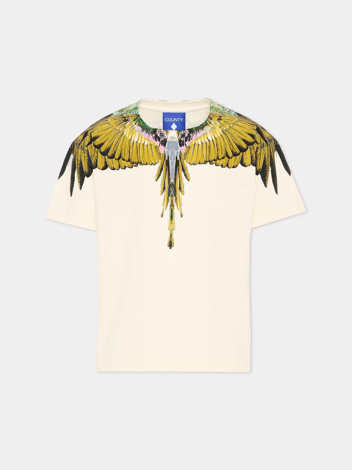 T-shirt bianca per bambino con ali,County Of Milan Kids,S6CMJBTH021 412