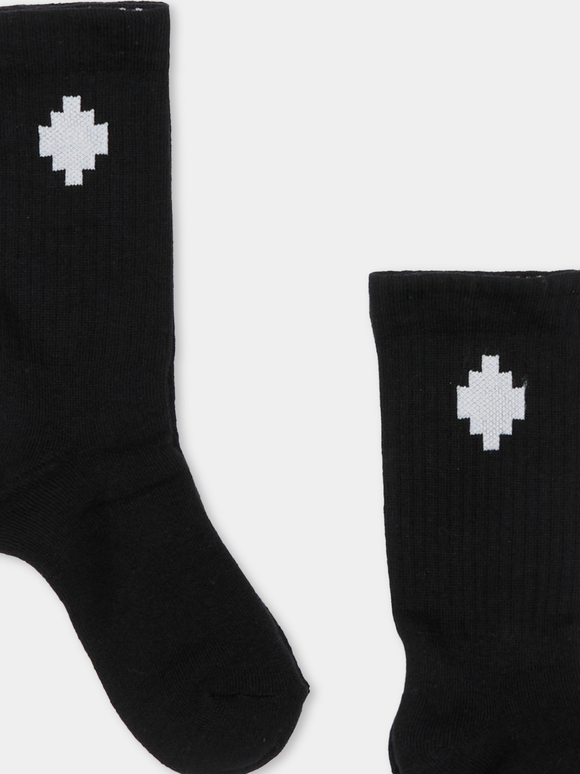 Calze nere per bambini con logo,County Of Milan Kids,S6CMJUSO128 110