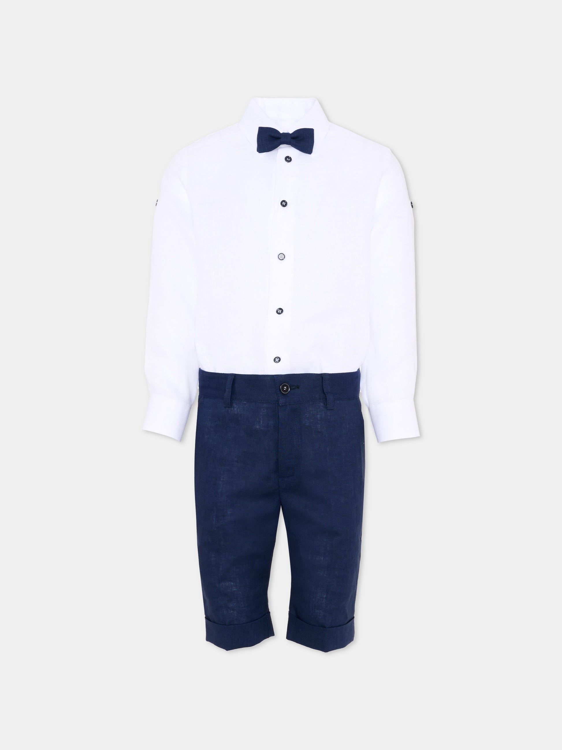 Completo elegante blu per bambino con pochette,Colorichiari,MB308291 4917 60