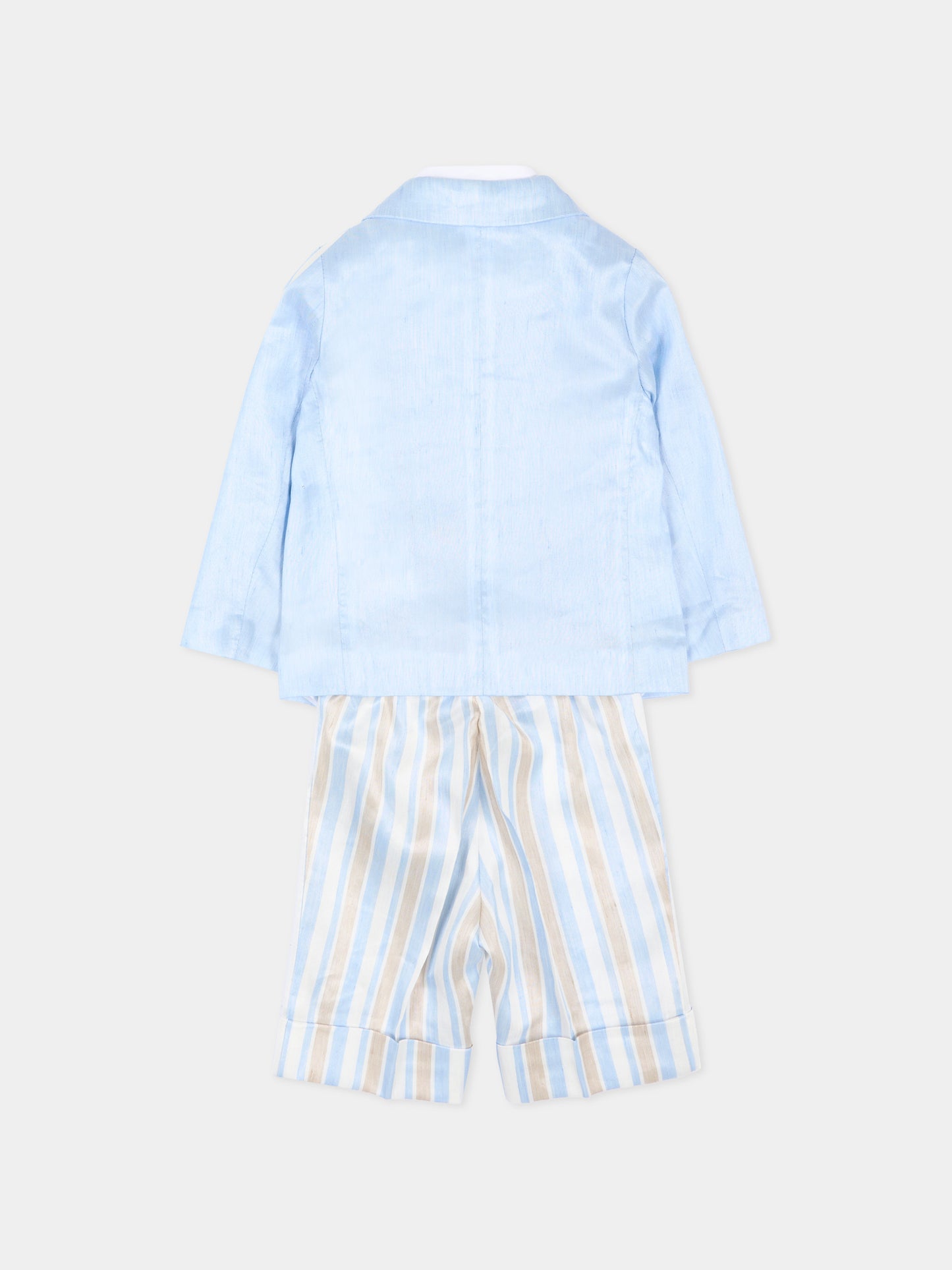 Completo elegante celeste per neonato,Colorichiari,MN568452 4884A 53