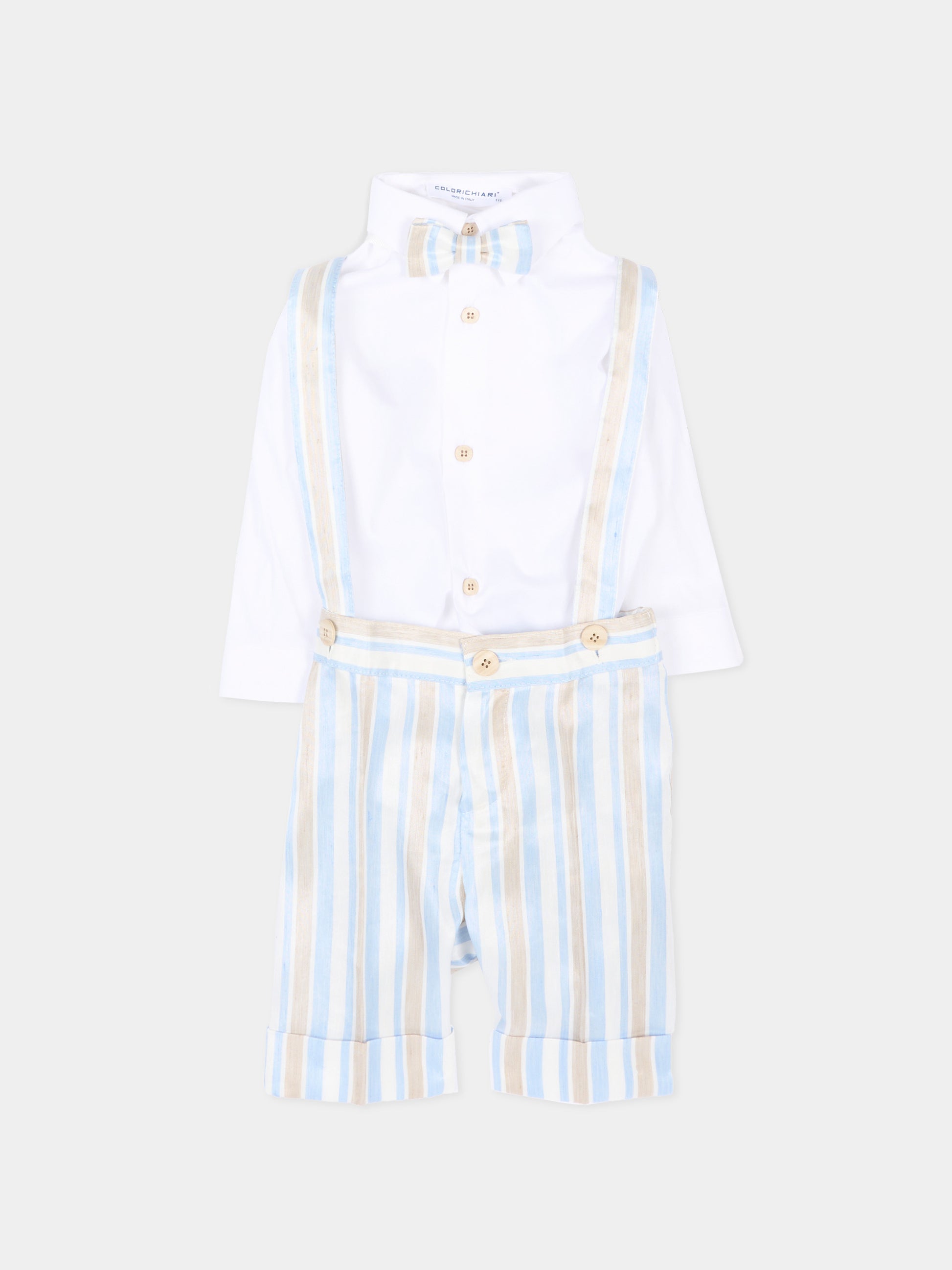 Completo elegante celeste per neonato,Colorichiari,MN568452 4884A 53