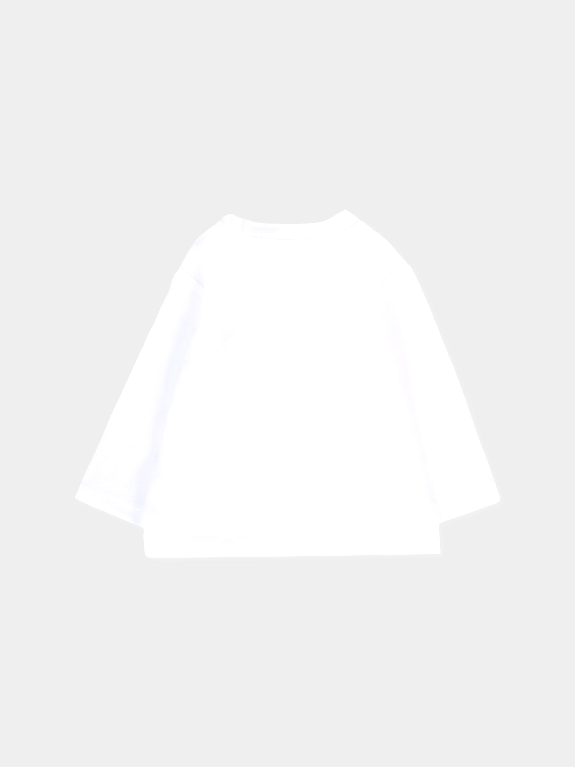 T-shirt bianca per neonati con logo dorato,Balmain Kids,6R8520 Z0738 100OR