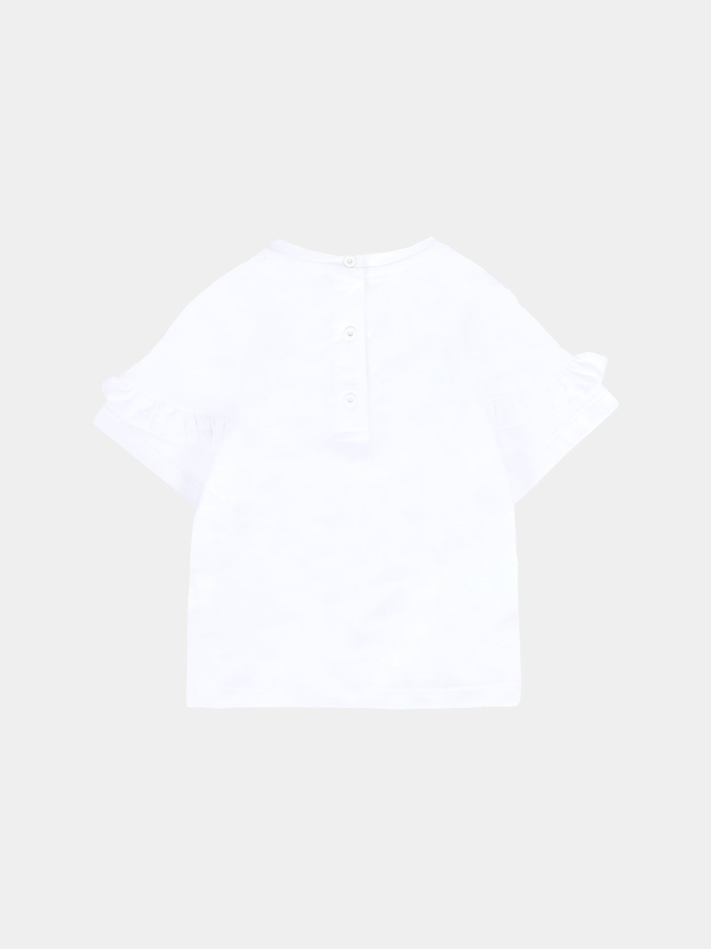 T-shirt bianca per neonati con logo nero,Balmain Kids,6R8001 Z0738 100NE