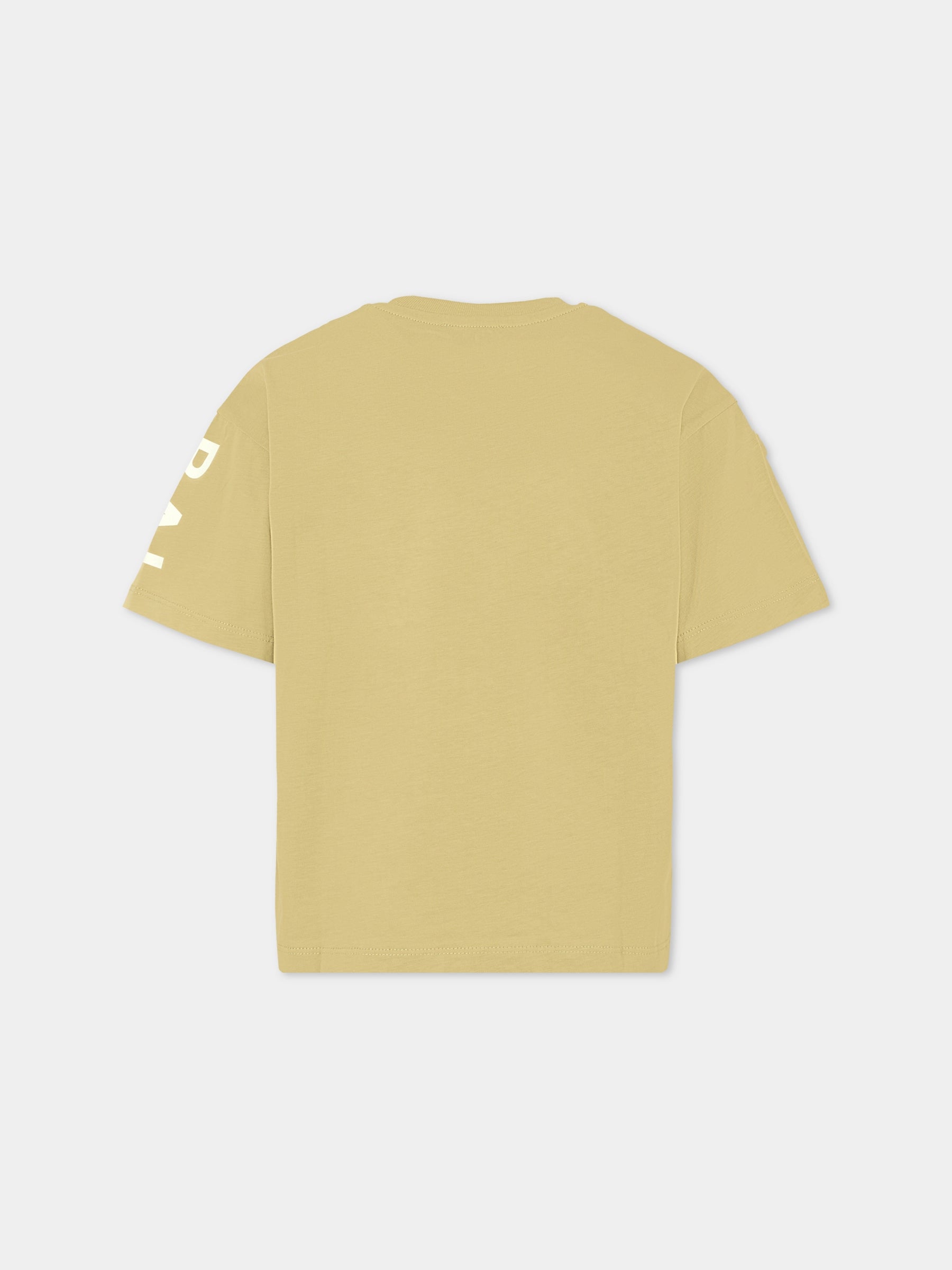 T-shirt verde per bambini con logo,Balmain Kids,BT8P51 Z0082 725