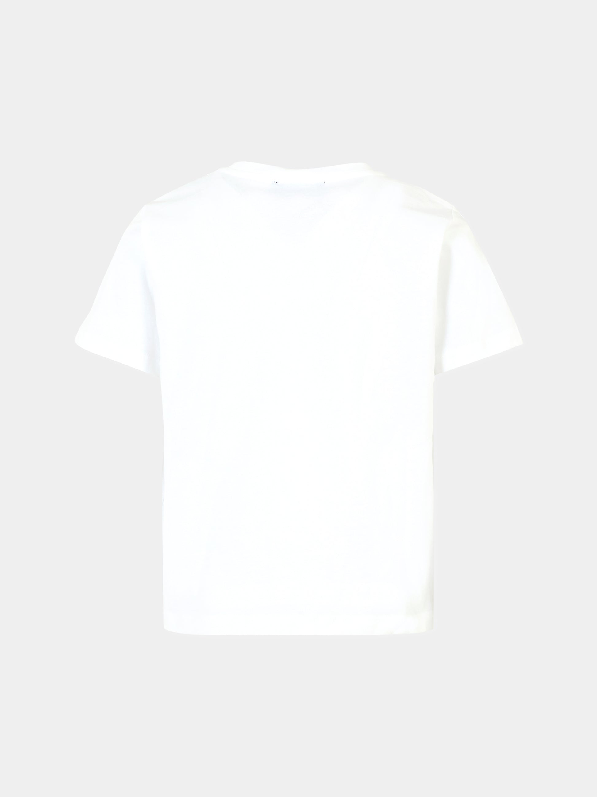 T-shirt bianca per bambini con logo,Balmain Kids,BT8P11 Z0116 100BL