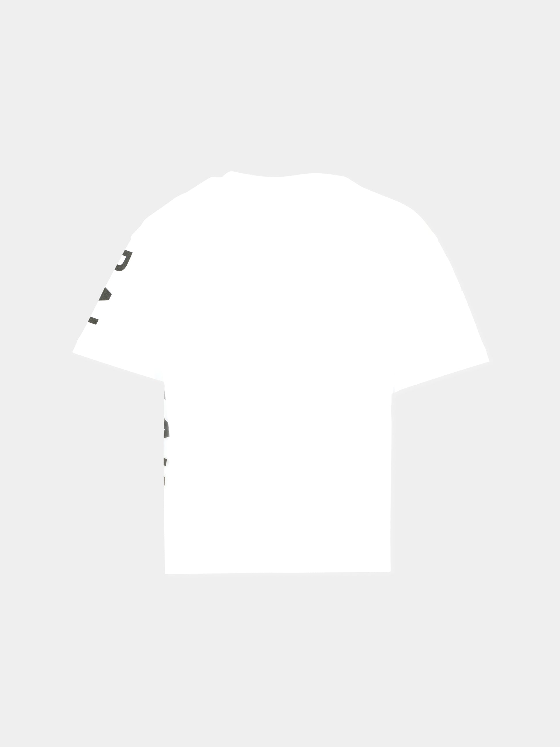 T-shirt bianca per bambini con logo,Balmain Kids,BT8P51 Z0082 100NE