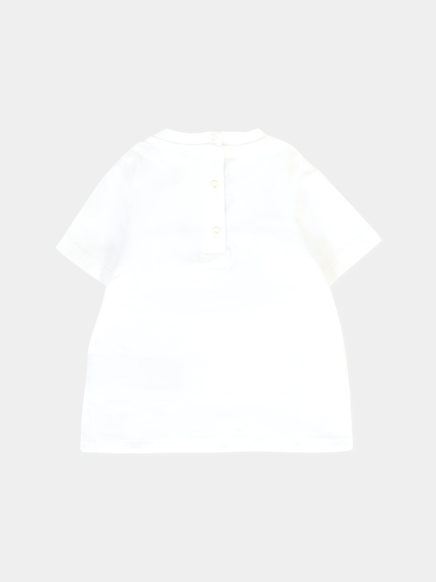 T-shirt bianca per neonati con logo,Balmain Kids,BT8641 Z0082 100OR