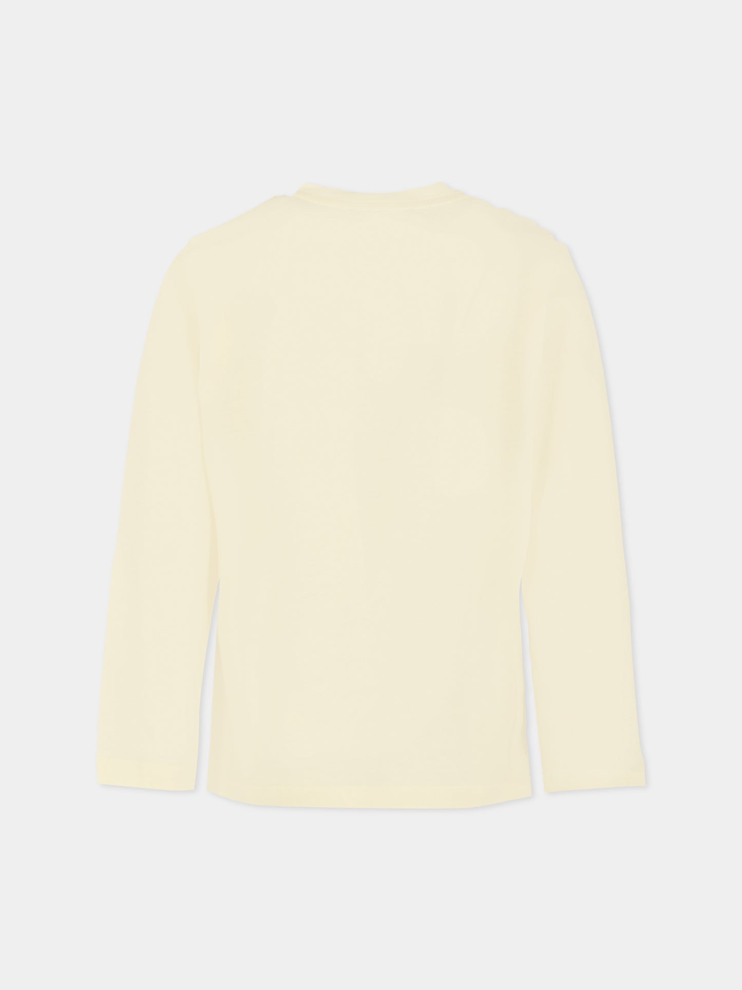 T-shirt avorio per bambini con logo,Balmain Kids,BT8R70 Z1764 102OR