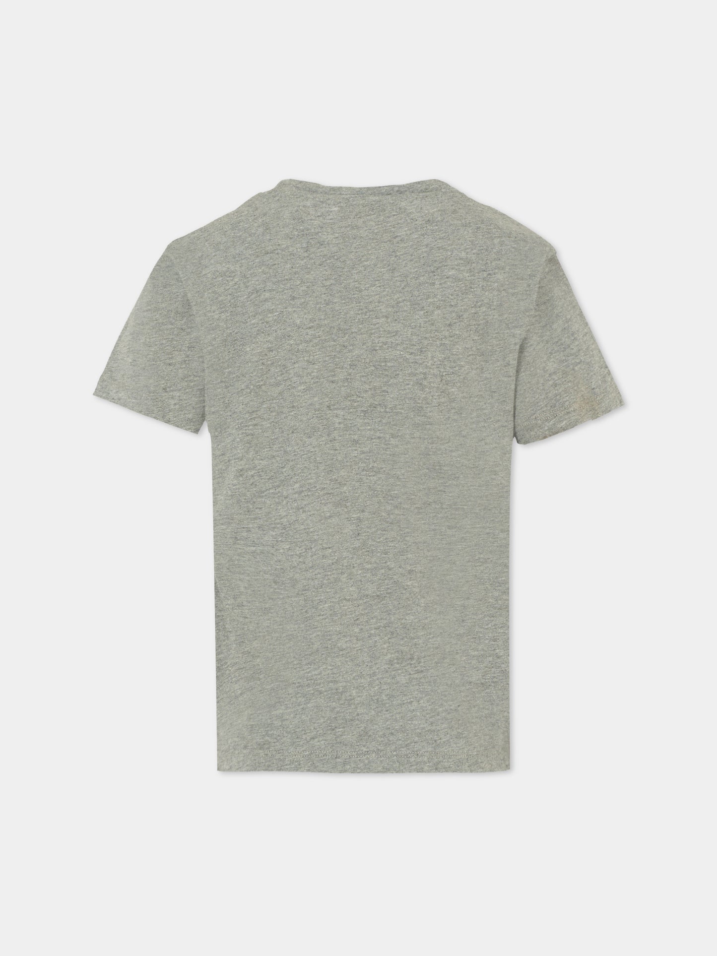 T-shirt grigia per bambina con logo,Douuod Kids,2R8O81 Z0762 918