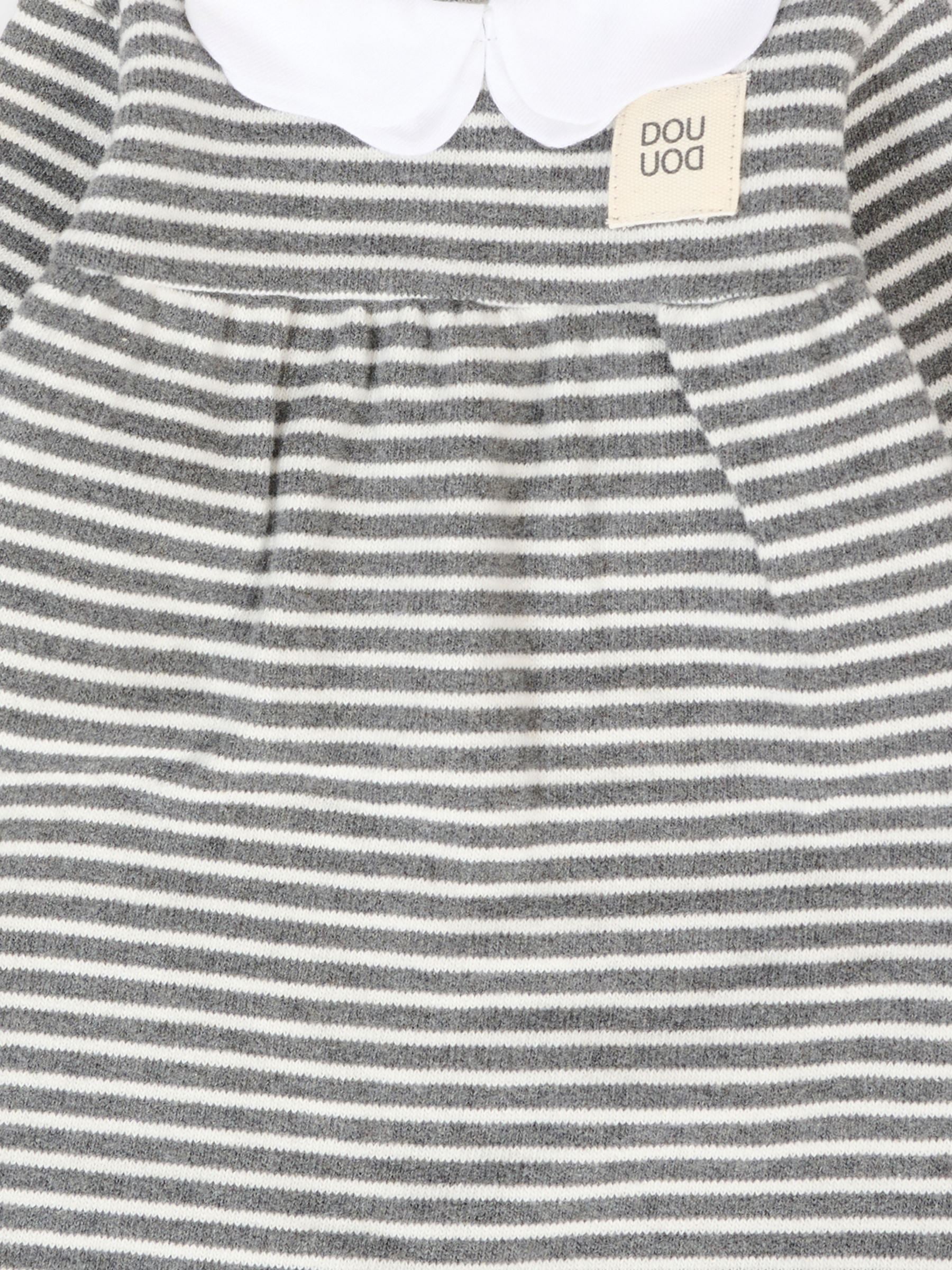 Tutina grigia per neonata con patch,Douuod Kids,DTA010 Z1639 105GR