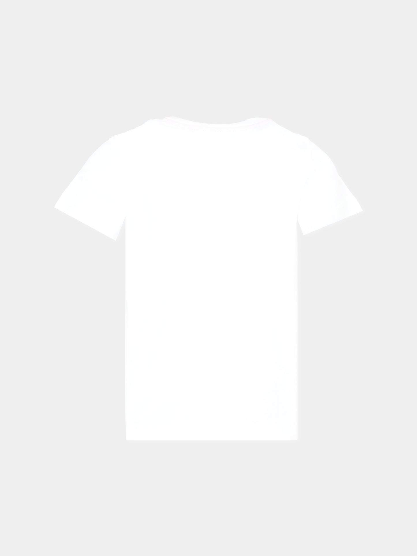 T-shirt bianca per bambina con logo celeste e rosa,Missoni,MT8A41 J0177 100MC