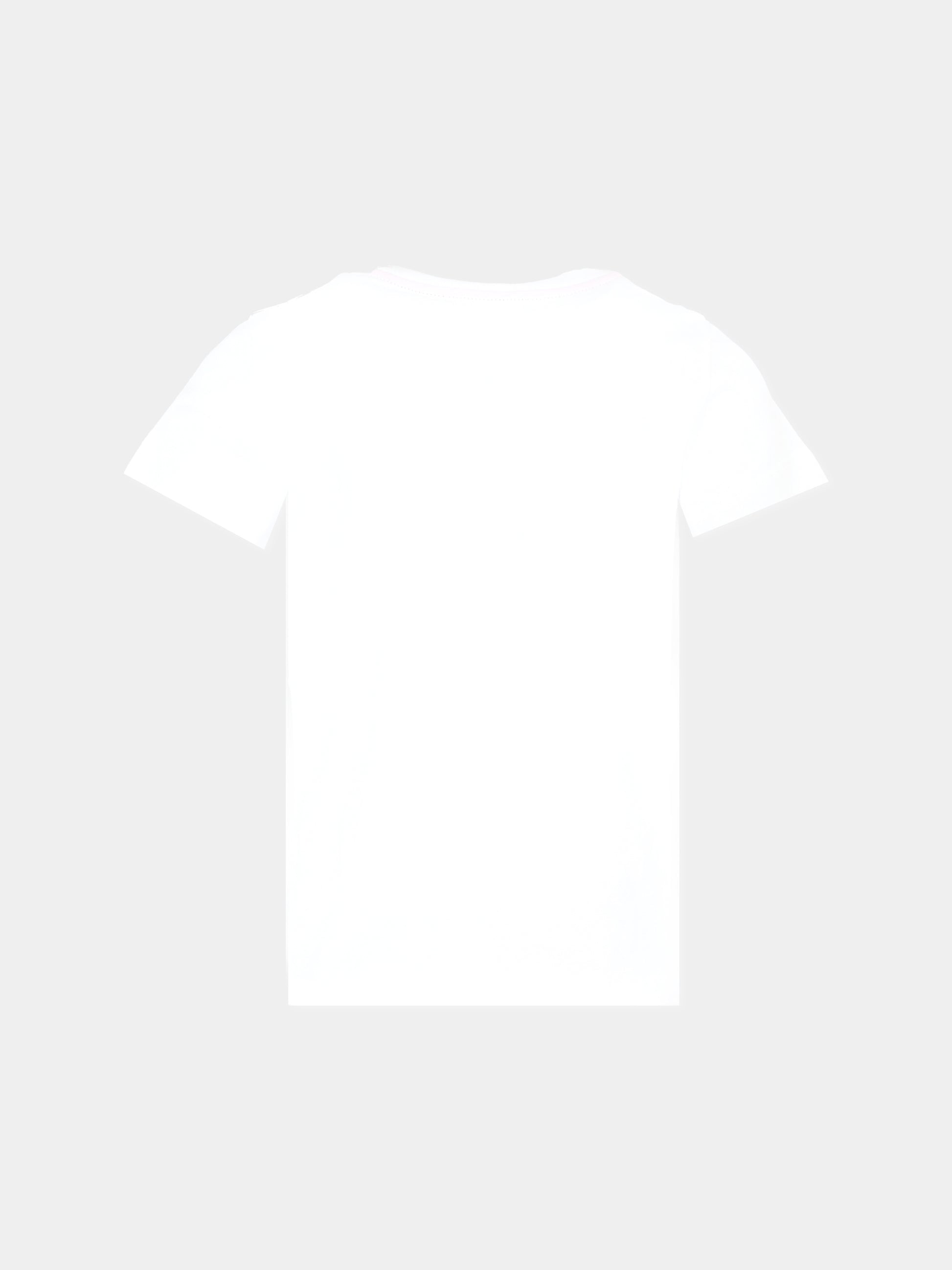 T-shirt bianca per bambina con logo celeste e rosa,Missoni,MT8A41 J0177 100MC