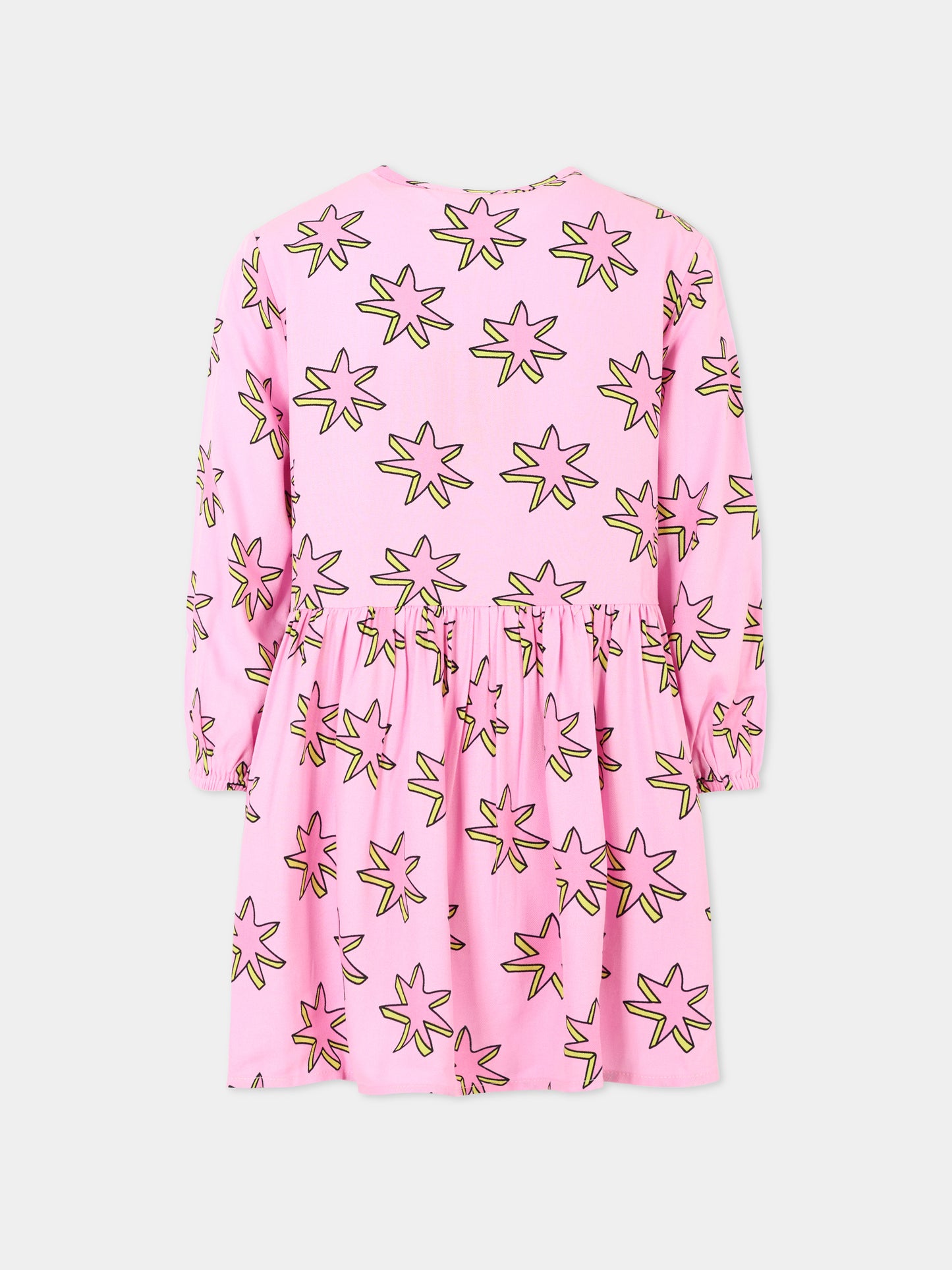 Vestito rosa per bambina con stelle,Stella Mccartney Kids,TV1C00 Z2083 50GMC