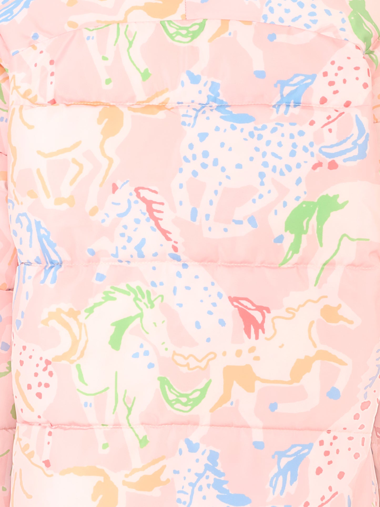 Piumino rosa per bambina con stampa colorata,Stella Mccartney Kids,TV2C47 Z2167 50UMC