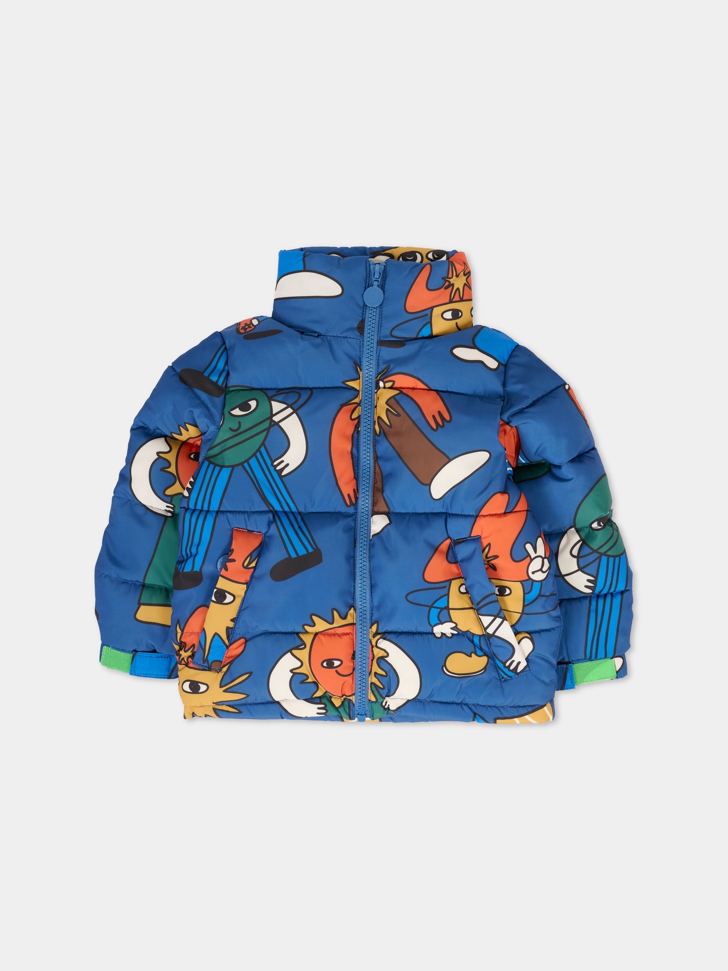 Piumino blu per bambino con sole e pianeti,Stella Mccartney Kids,TV2P37 Z2148 624MC