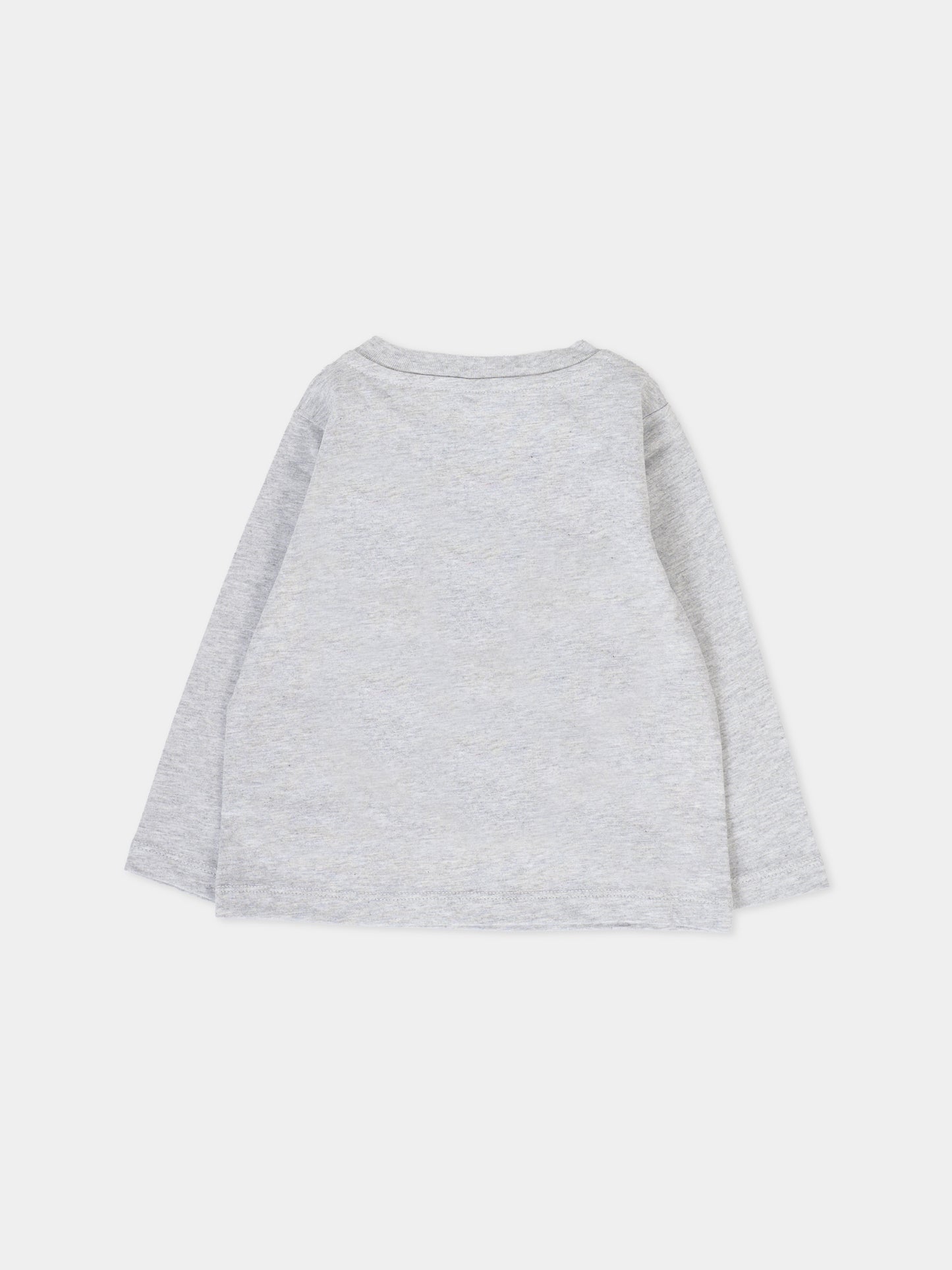 T-shirt grigia per neonata con cavallo,Stella Mccartney Kids,TV8080 Z0434 807