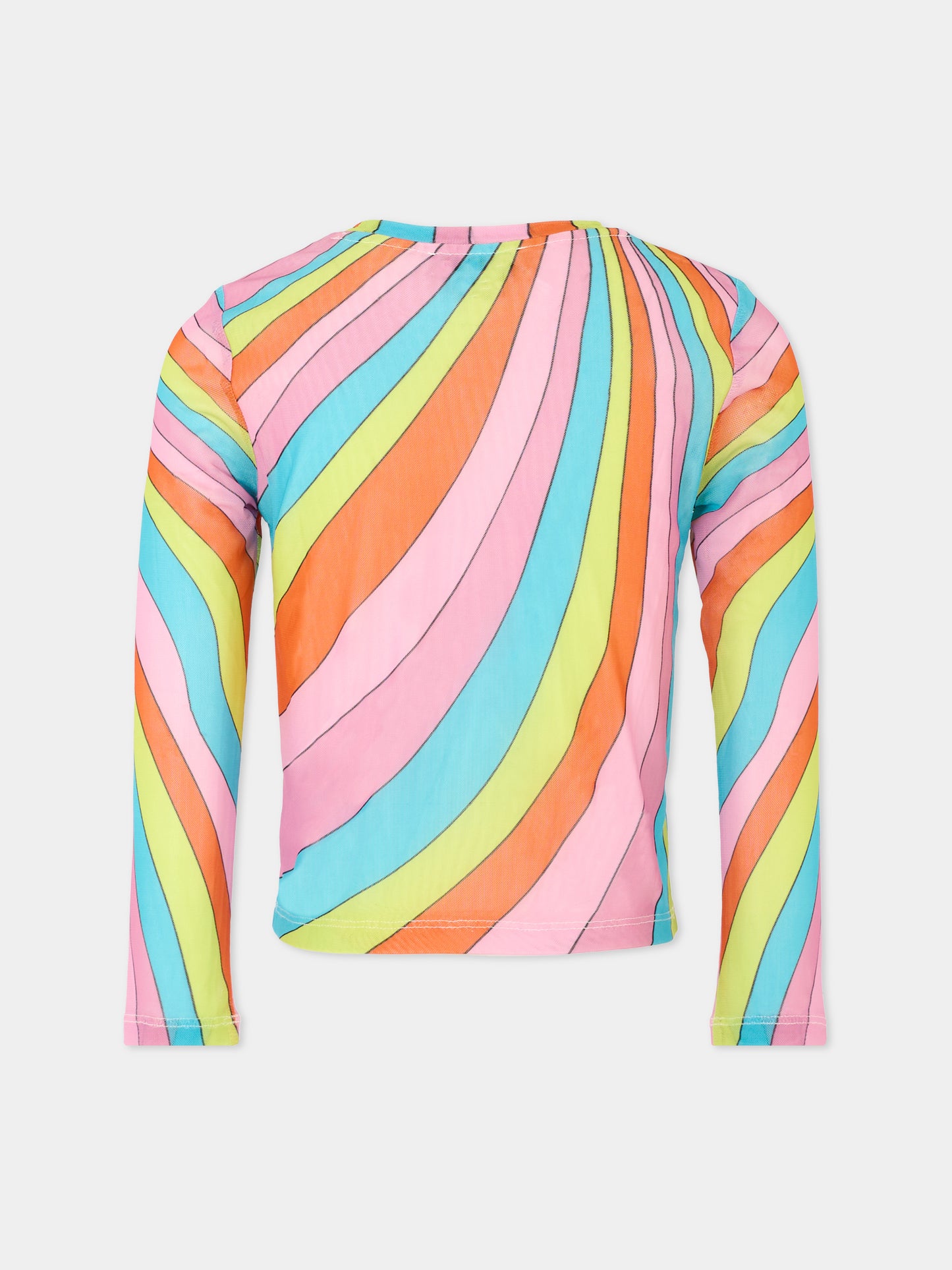 T-shirt multicolor per bambina con logo,Stella Mccartney Kids,TV8B10 Z2334 999MC