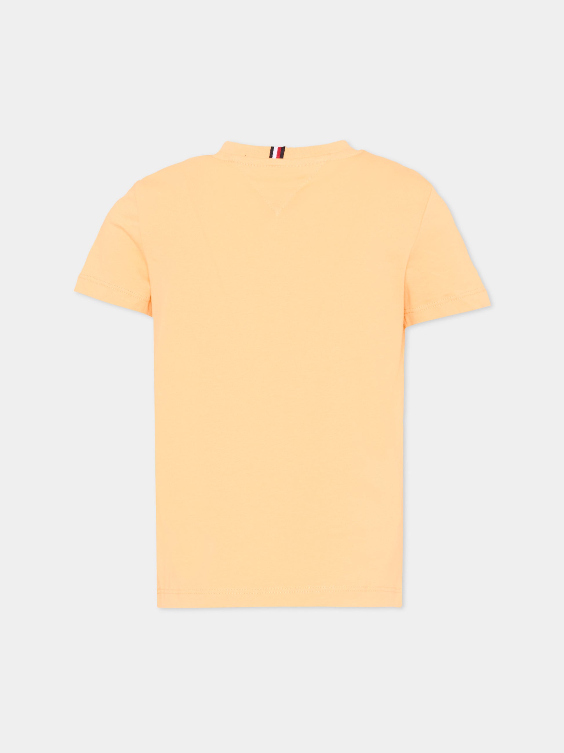 T-shirt arancione per bambino con logo,Tommy Hilfiger Junior,KB0KB10420 SEV