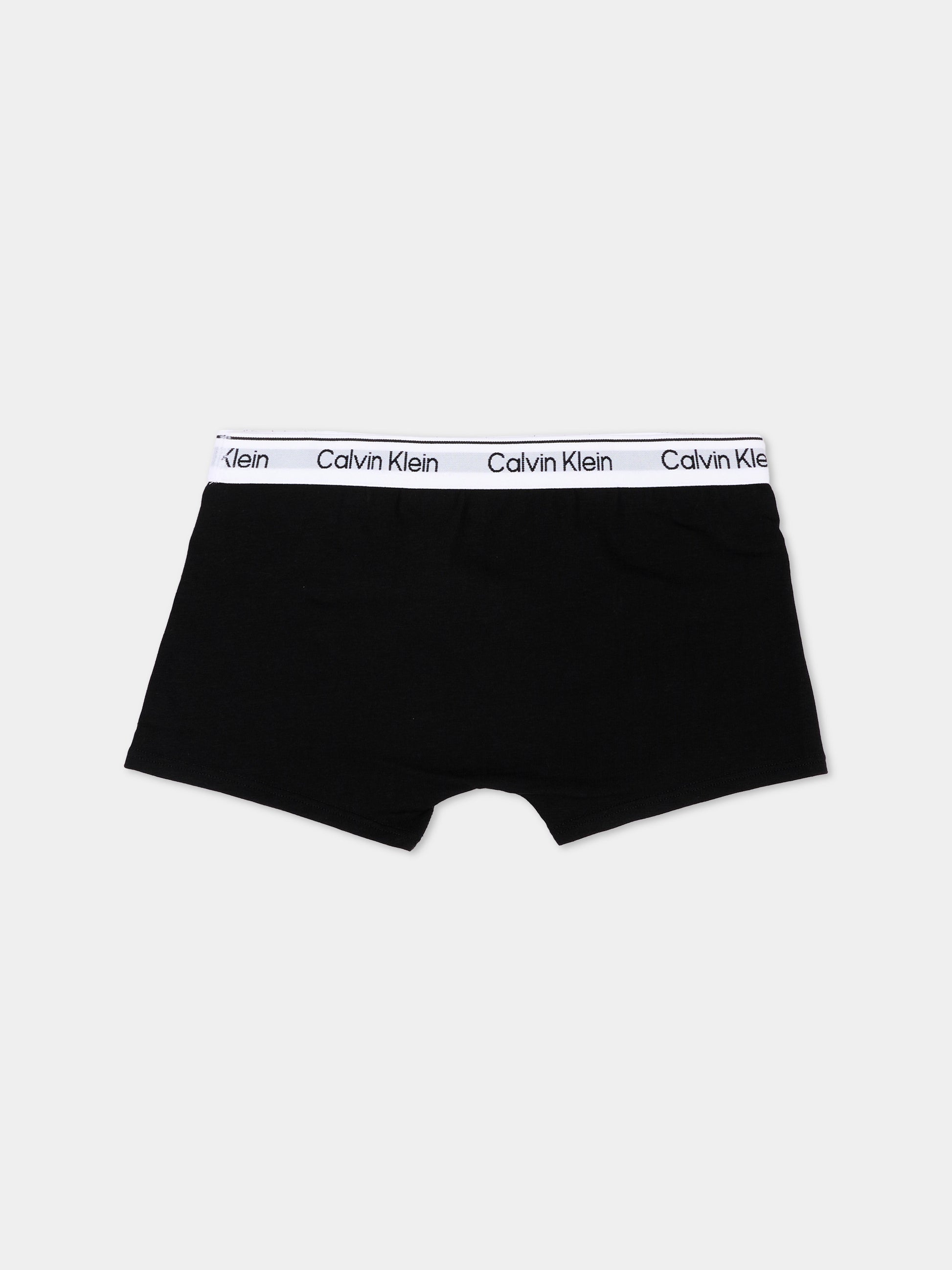 Boxer nero per bambino con logo,Calvin Klein Kids,B70B700506 0SB