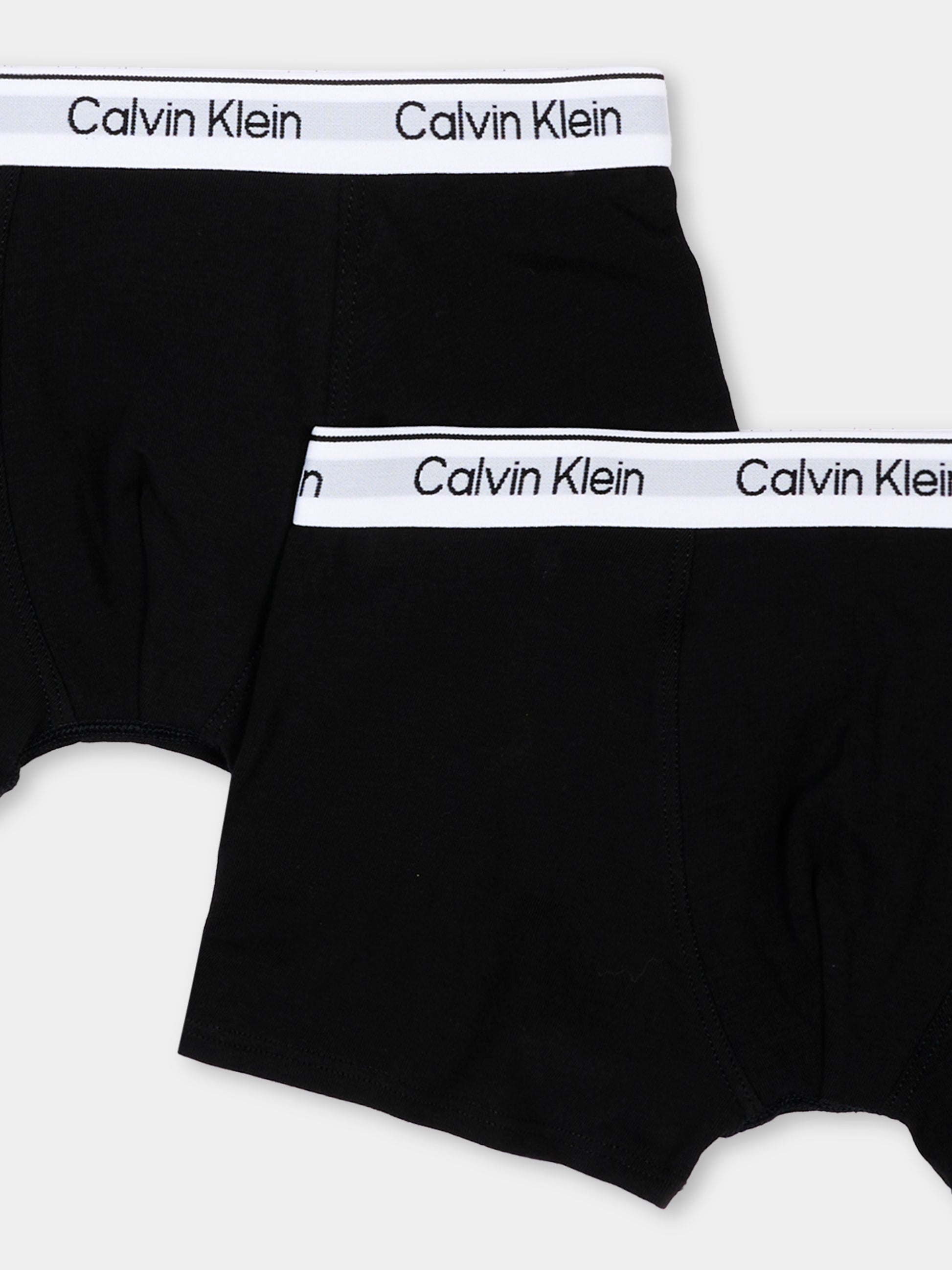 Boxer nero per bambino con logo,Calvin Klein Kids,B70B700506 0SB