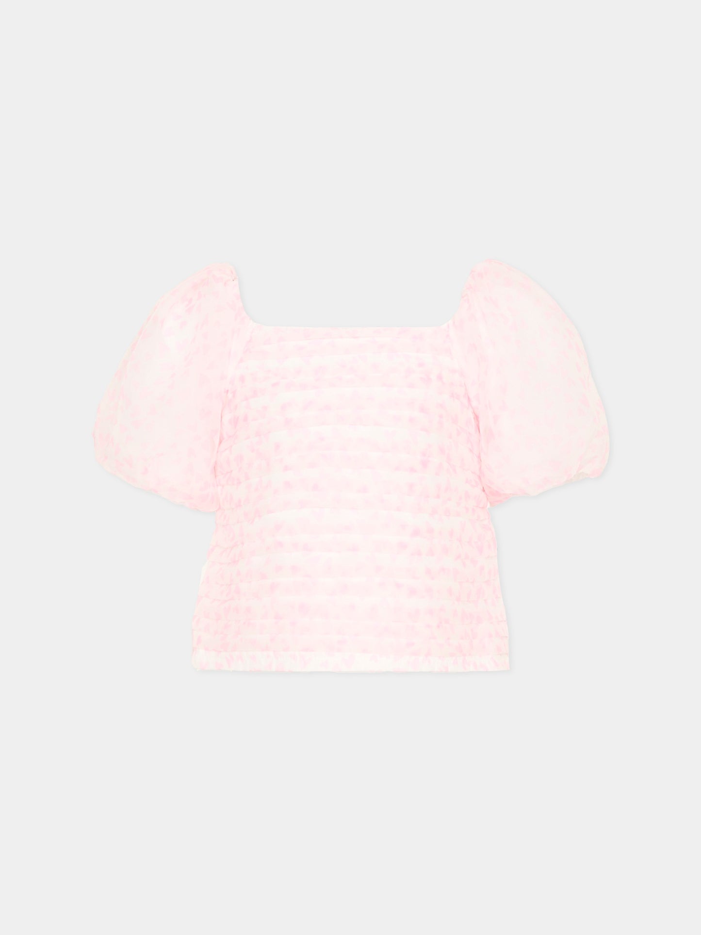 Top rosa per bambina con cuori,Abercrombie & Fitch,43AM53 AMR