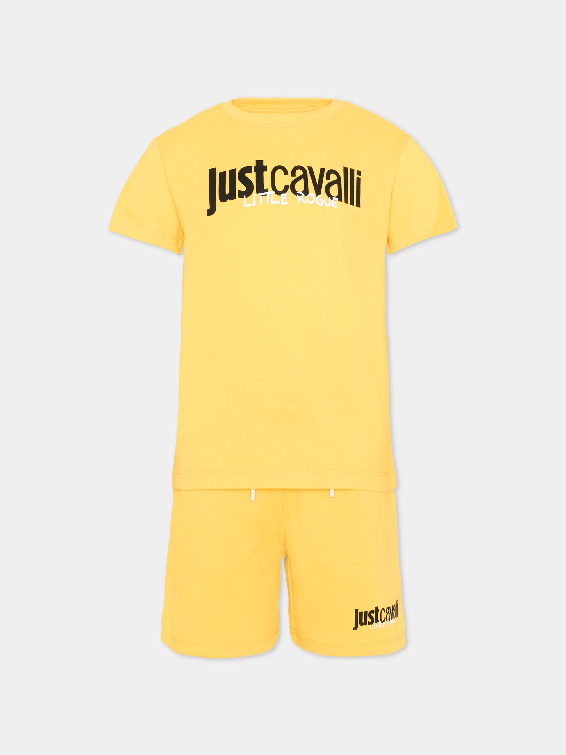 Completo sportivo giallo per bambino con logo,Just Cavalli Kids,JIP26090CJ YELLOW DAFFODIL