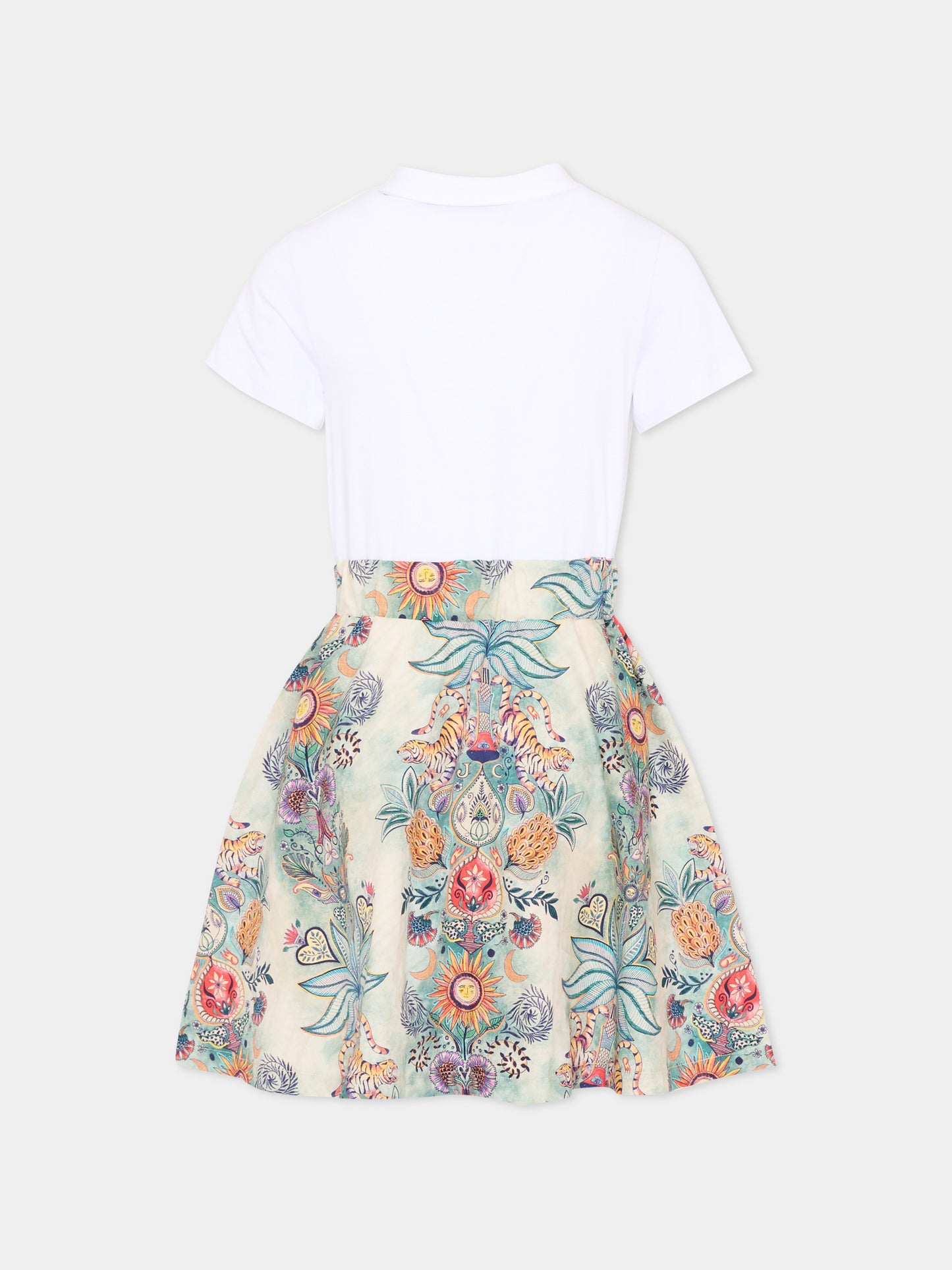 Vestito multicolor per bambina con stampa floreale,Just Cavalli Kids,JIP26109VE PRISTINE