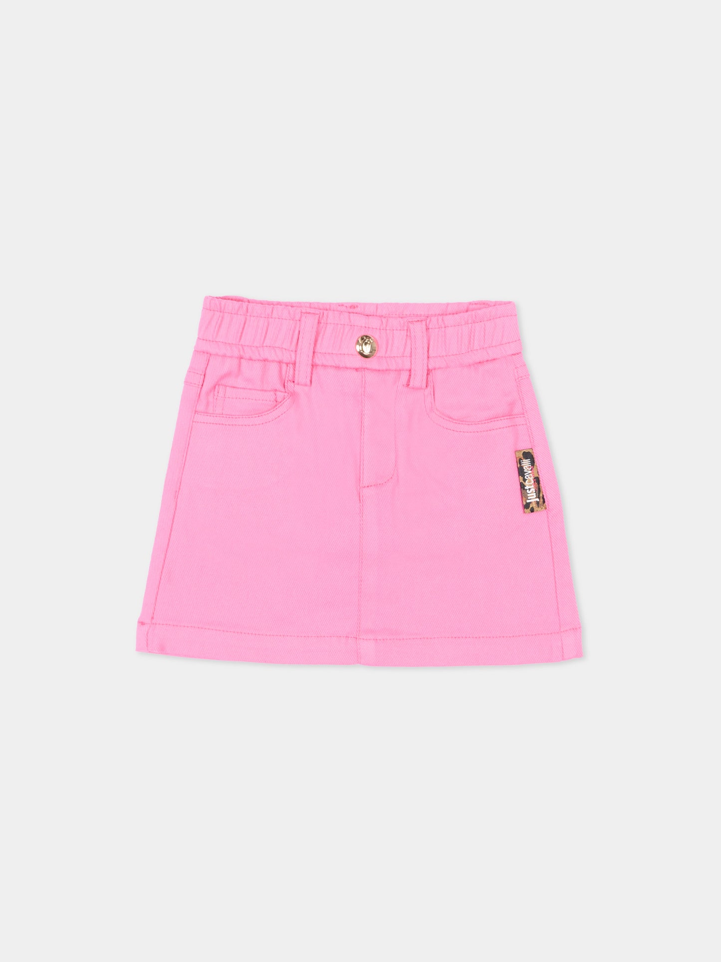 Gonna rosa per neonata con logo,Just Cavalli Kids,JIP26004GO PINK BEGONIA