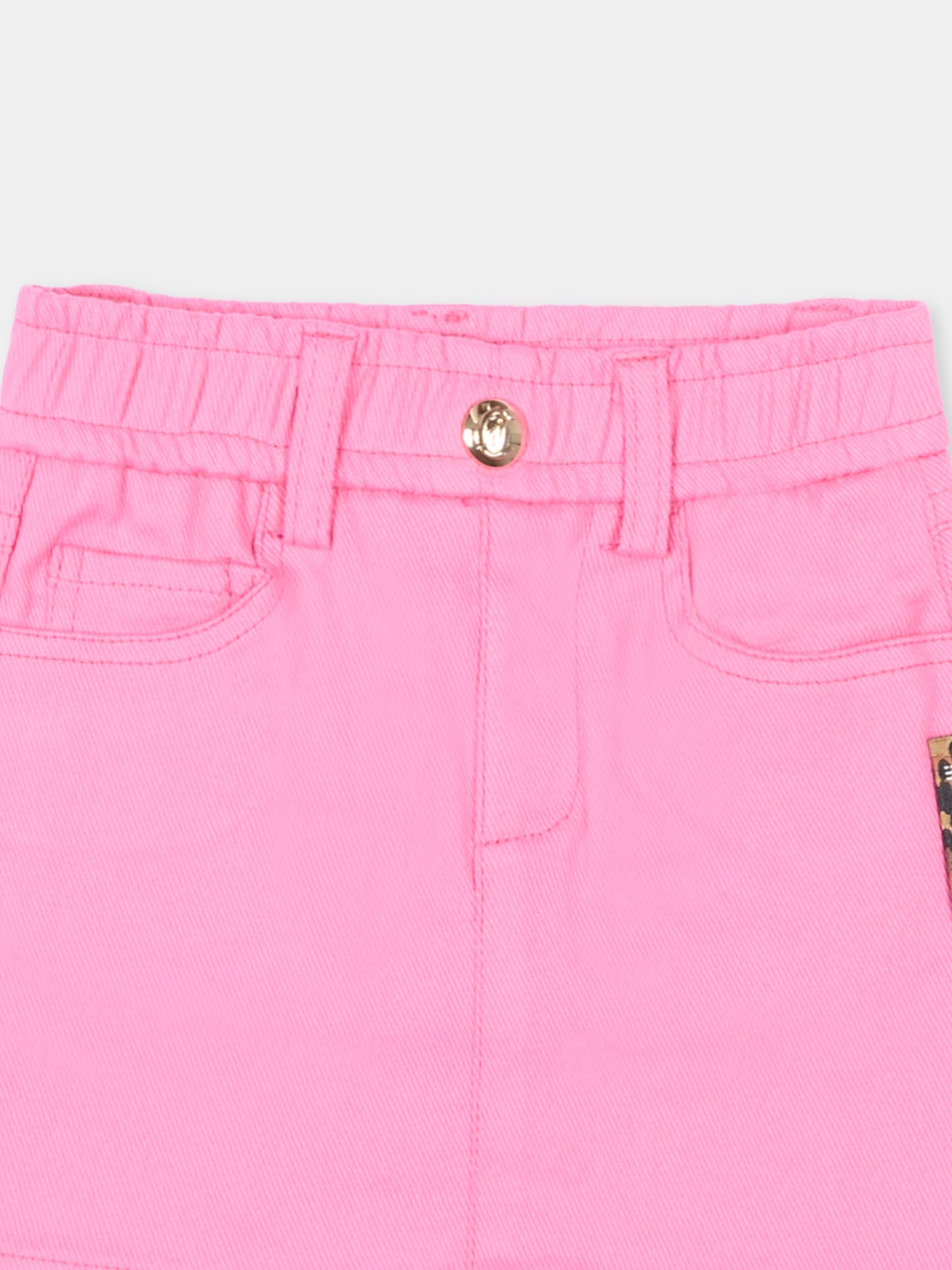 Gonna rosa per neonata con logo,Just Cavalli Kids,JIP26004GO PINK BEGONIA